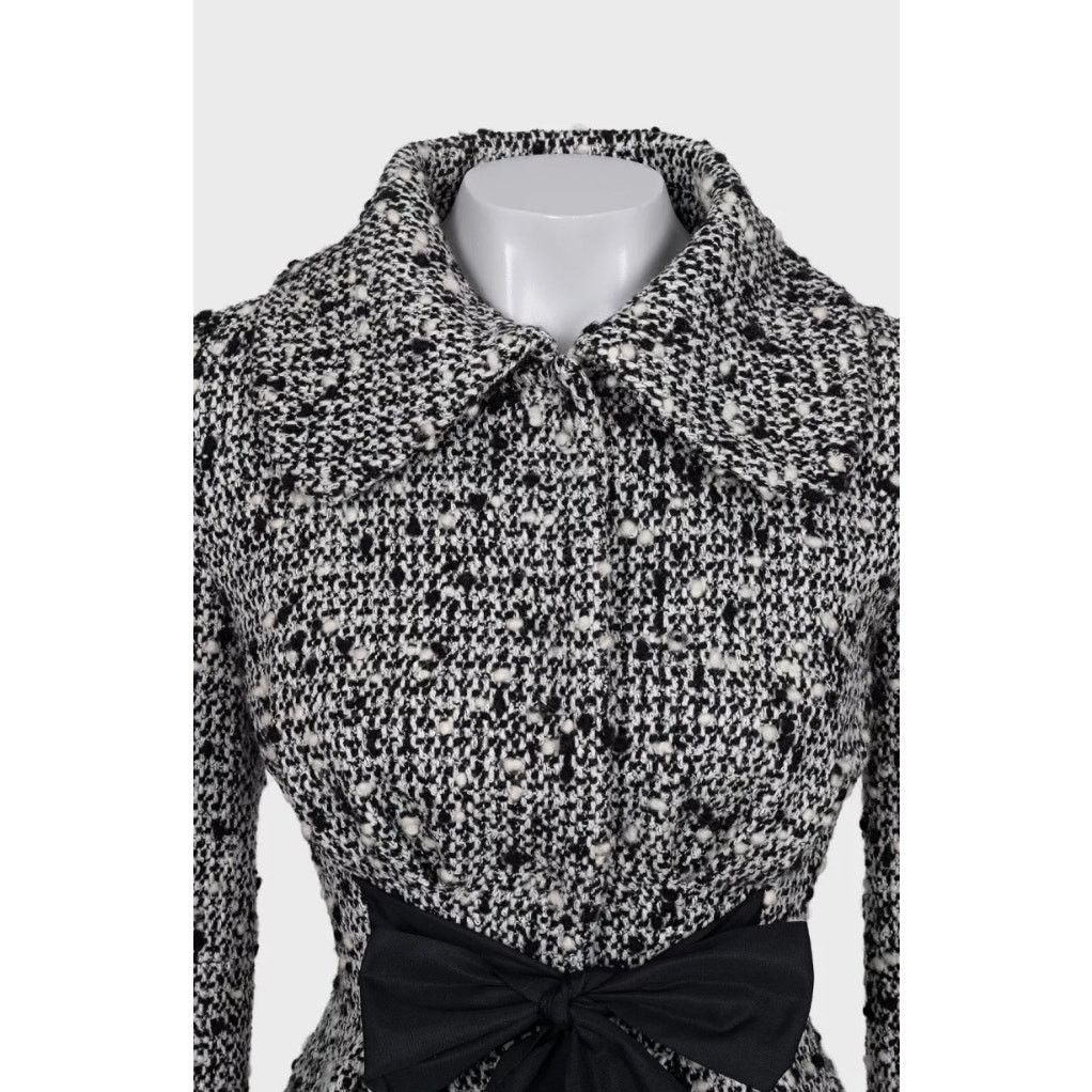 Giambattista Valli Giambattista Valli Black & White Cropped Wool Coat Sz.40L Size S / US 4 / IT 40 - 4 Thumbnail