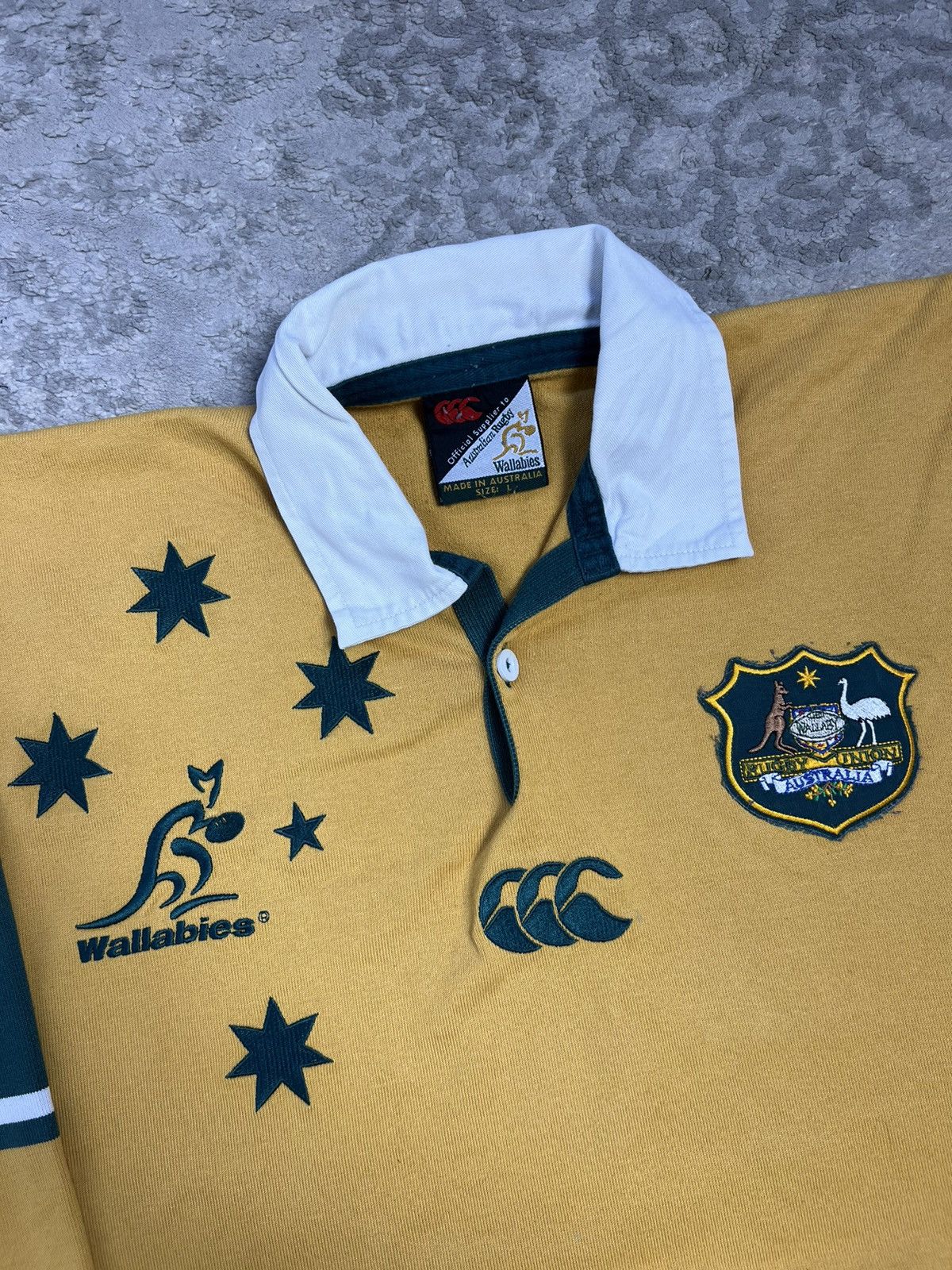 Canterbury of New Zealand Rare Jersey Canterbury Australia Wallabies Rugby Vintage 90s Size US L / EU 52-54 / 3 - 2 Thumbnail