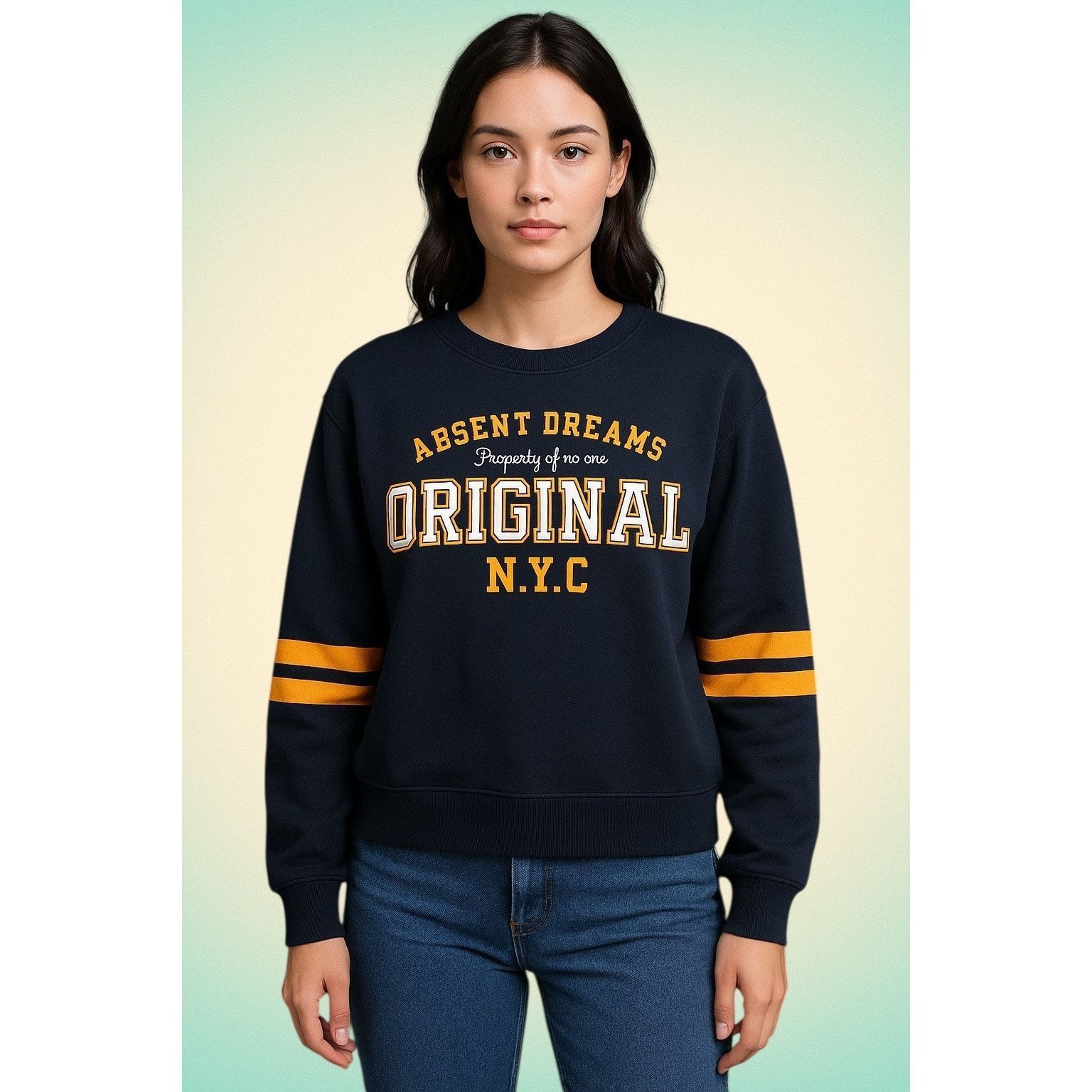 H&M Varsitycore Retro NYC Graphic Sweatshirt Navy H&M Divided S Size S / US 4 / IT 40 - 1 Thumbnail