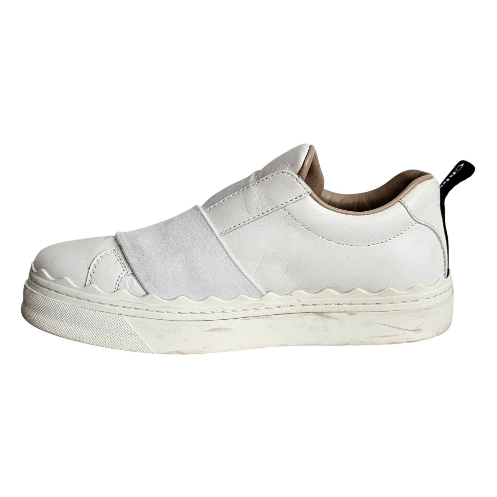 Chloe Chloé Lauren logo-strap leather slip-on sneaker Size US 5 / IT 35 - 11 Thumbnail