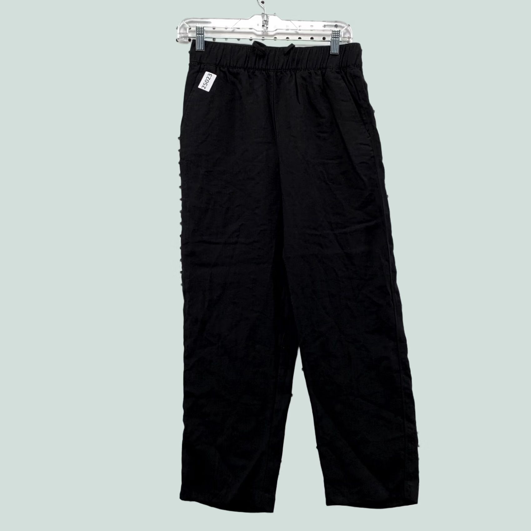 H&M VINTAGE New H&M Black Chino Joggers Womens Small Fits 28x25.5 Elastic Waist NWT Size 28" / US 6 / IT 42 - 1 Thumbnail
