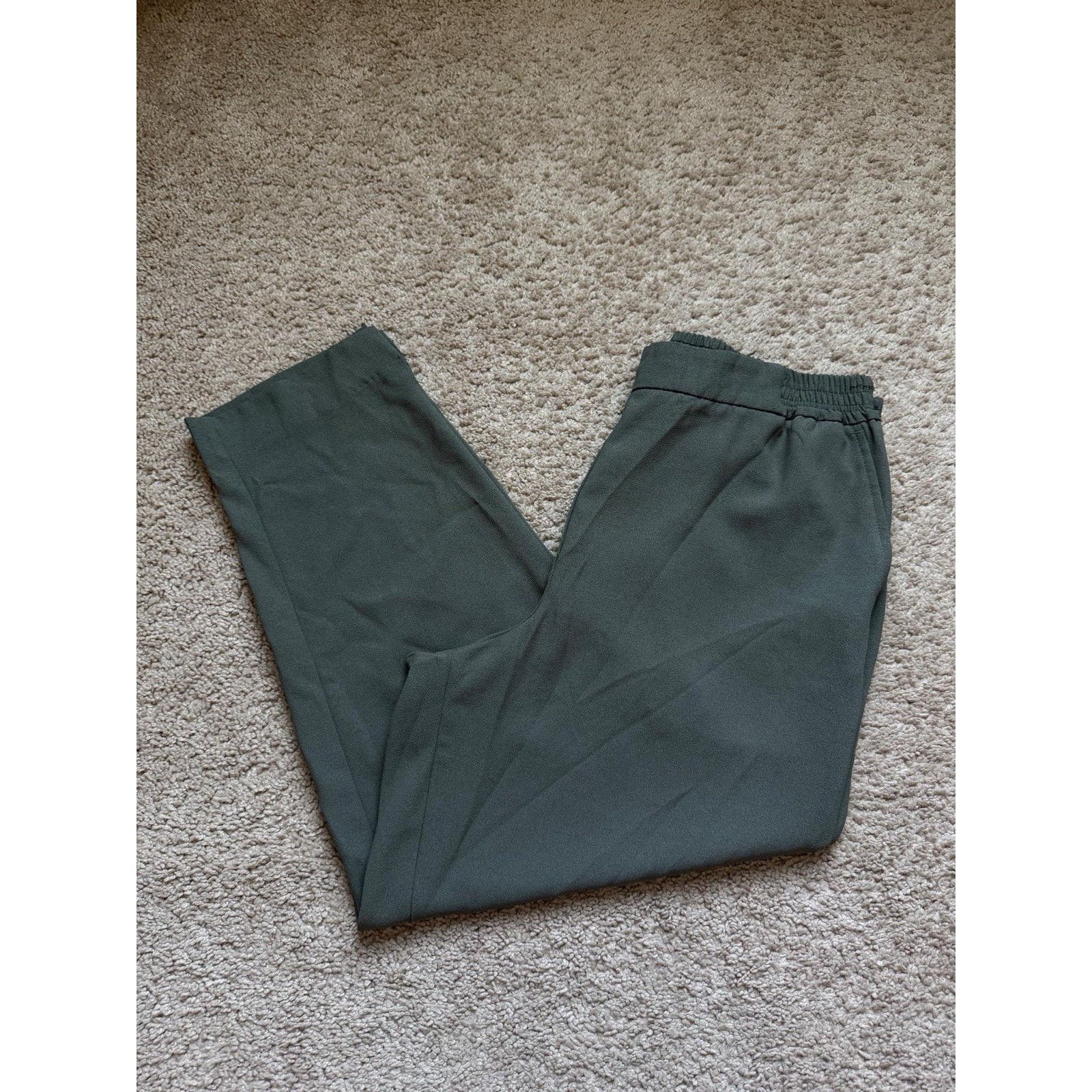 Anthropologie Anthropologie The Essential Cropped Trouser Sz S Olive Green Size 27" / US 4 / IT 40 - 6 Thumbnail