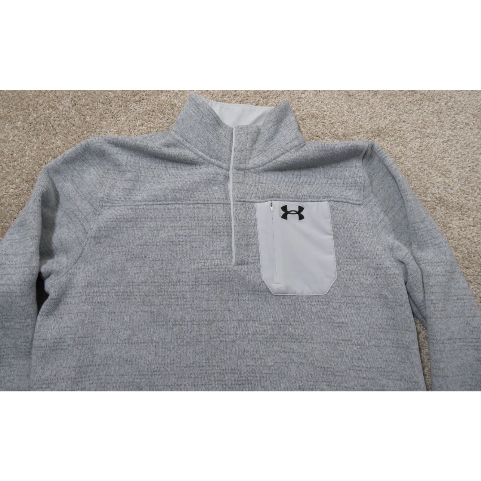 Under Armour Mens Under Armour Storm Fleece Pullover 1/4 Zip Sweatshirt Gray XL Size US XL / EU 56 / 4 - 4 Thumbnail