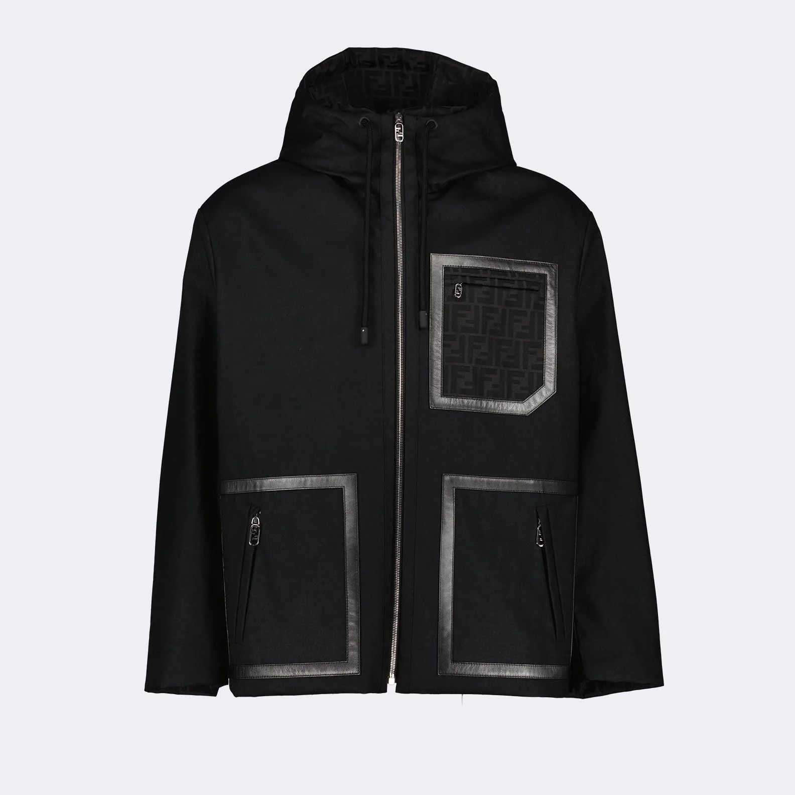 Fendi FENDI black high collar Mackintosh parka jacket 3XL Size US XXL / EU 58 / 5 - 2 Thumbnail
