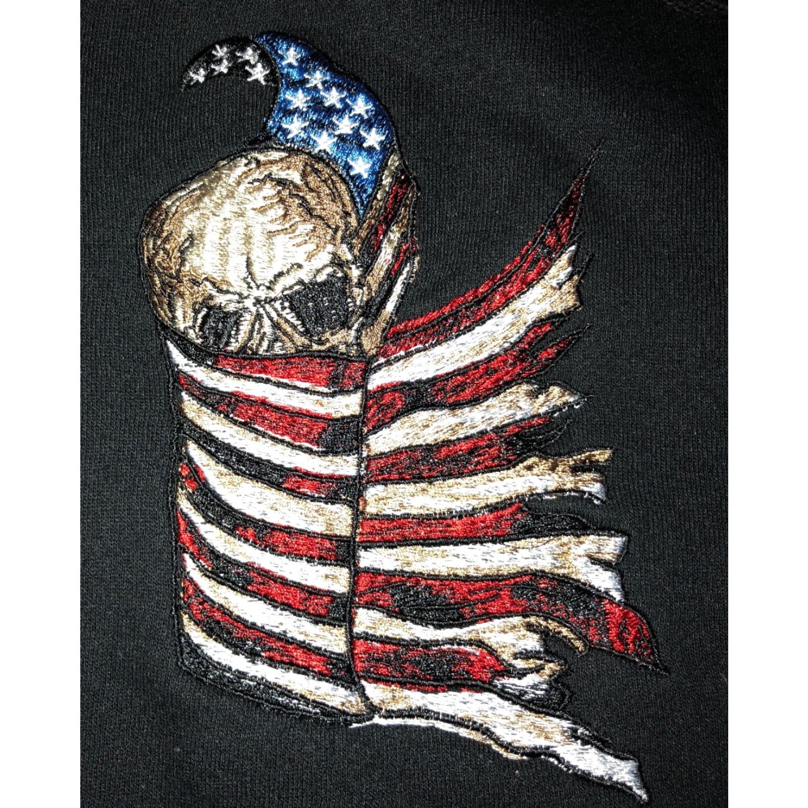 Vintage RideRdie Hoodie Size M Black Embroidered America Skull Graphic Mens Size US M / EU 48-50 / 2 - 4 Thumbnail