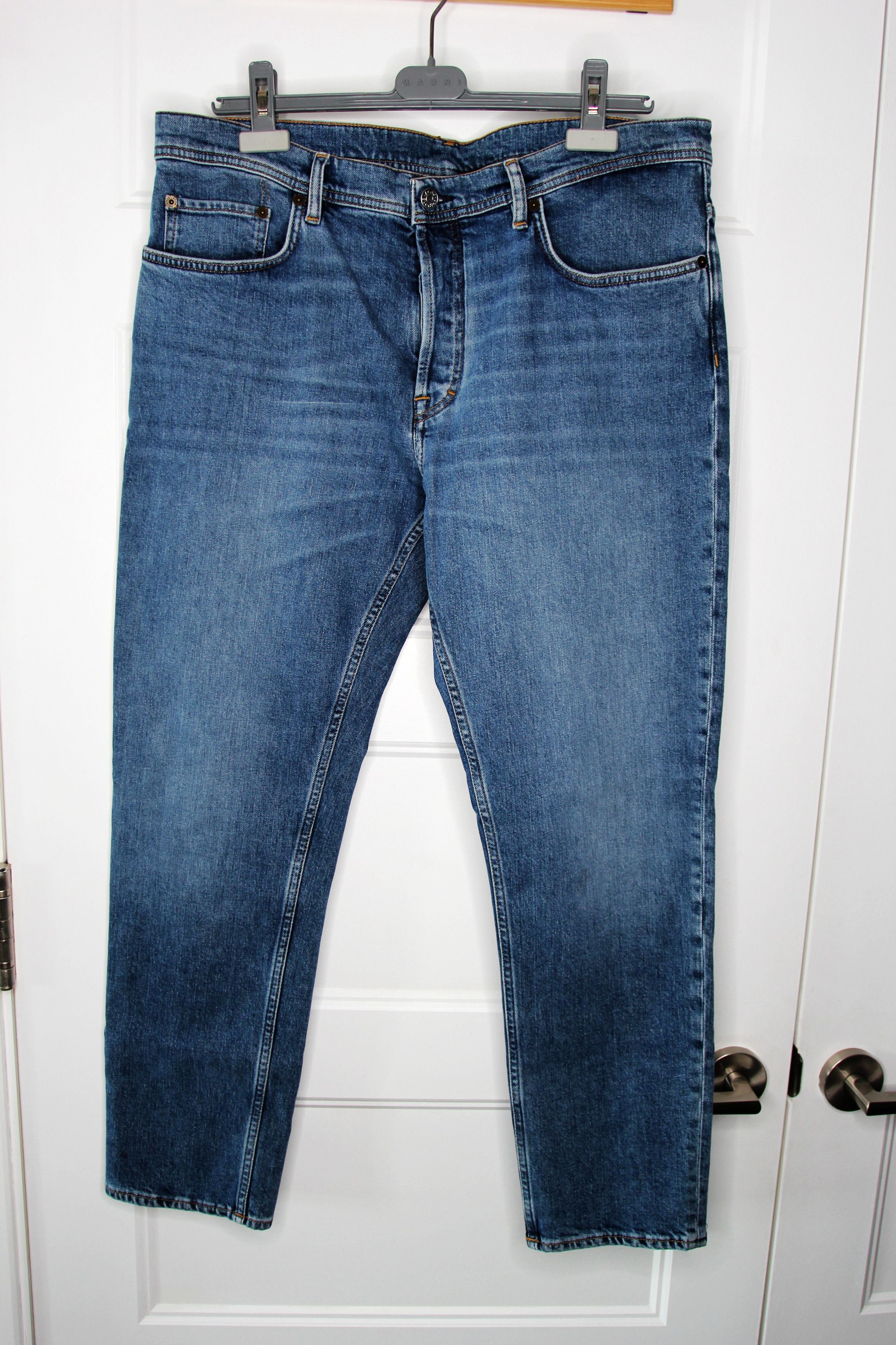 Acne Studios BNWT SS23 ACNE STUDIOS RIVER MID BLUE SLIM FIT JEANS 36 Size US 36 / EU 52 - 2 Thumbnail