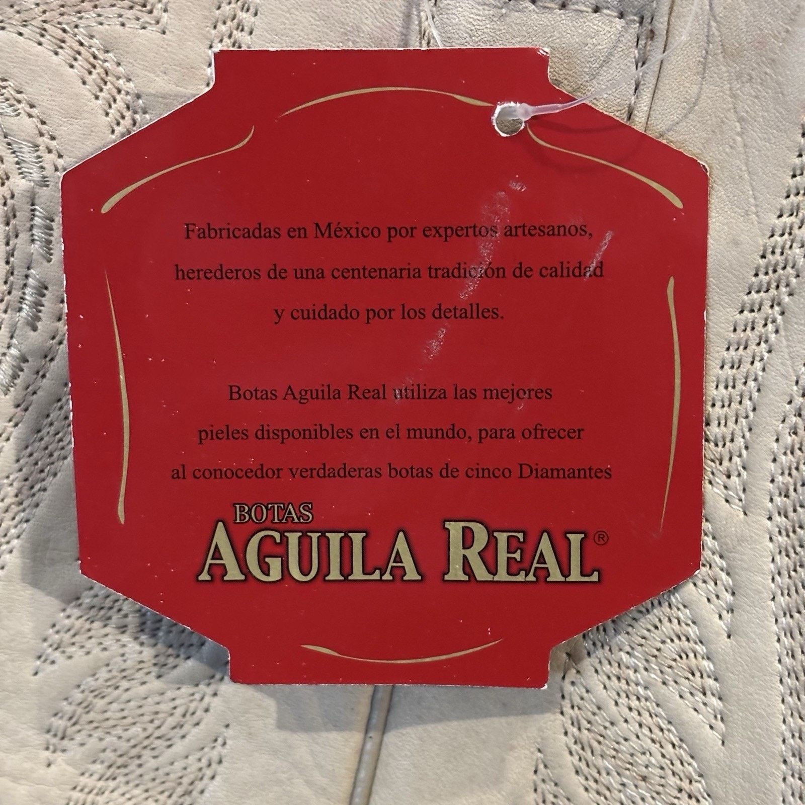 Other Aguila Real Ostrich Leather Cowboy Boots 10 Pointy Toe Cream Size US 10 / EU 43 - 10 Thumbnail