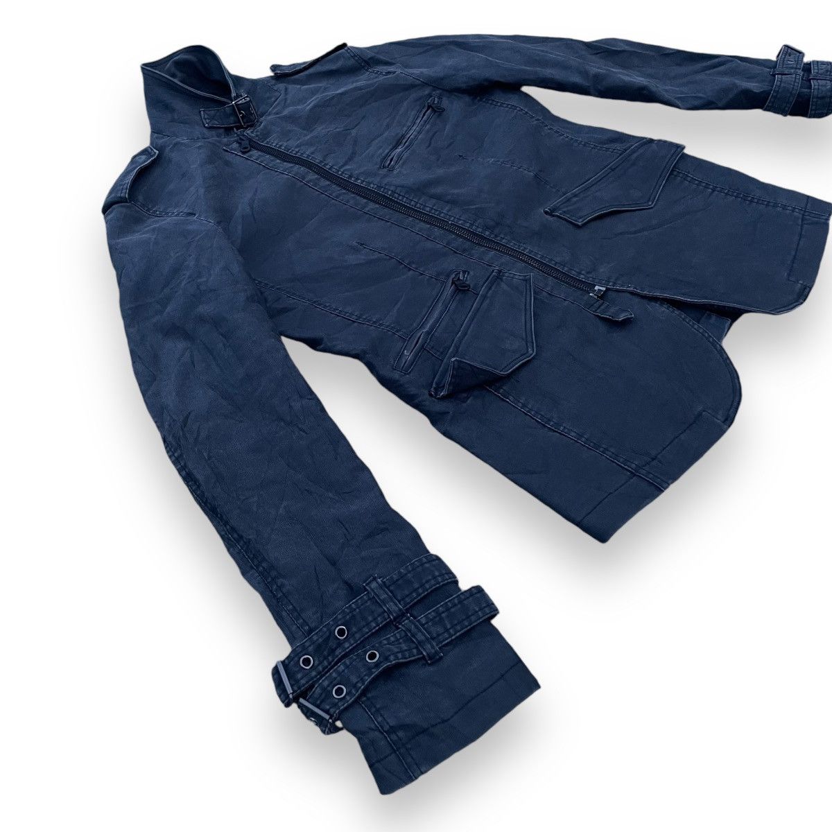 If Six Was Nine × Japanese Brand × Le Grande Bleu (L.G.B.) 🇯🇵 JAPANESE 6 POCKETS BONDAGE WORKWEAR PUNK GOTHIC JACKET Size US M / EU 48-50 / 2 - 5 Thumbnail