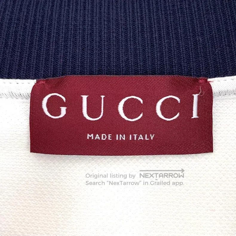 Gucci Gucci White logo letter cotton lapel short-sleeved polo sh Size US M / EU 48-50 / 2 - 5 Thumbnail