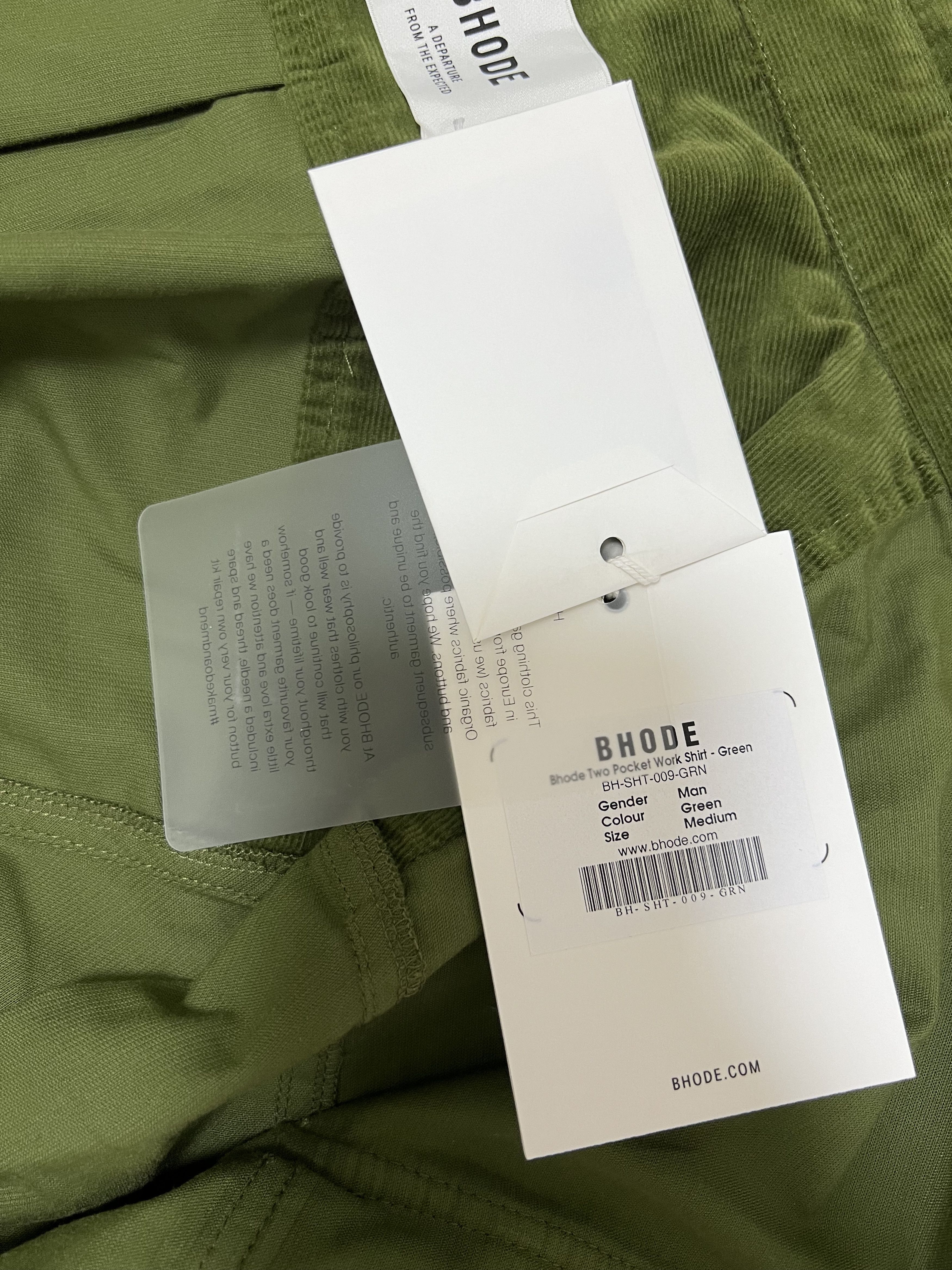 Designer 💚 Bhode x Brisbane Moss Corduroy Vintage Work Shirt Green Size US M / EU 48-50 / 2 - 13 Thumbnail