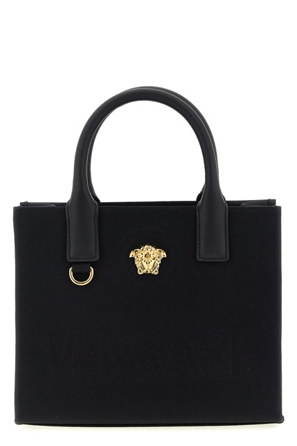 VERSACE La Medusa Mini Black Top Handle Bag New Auth