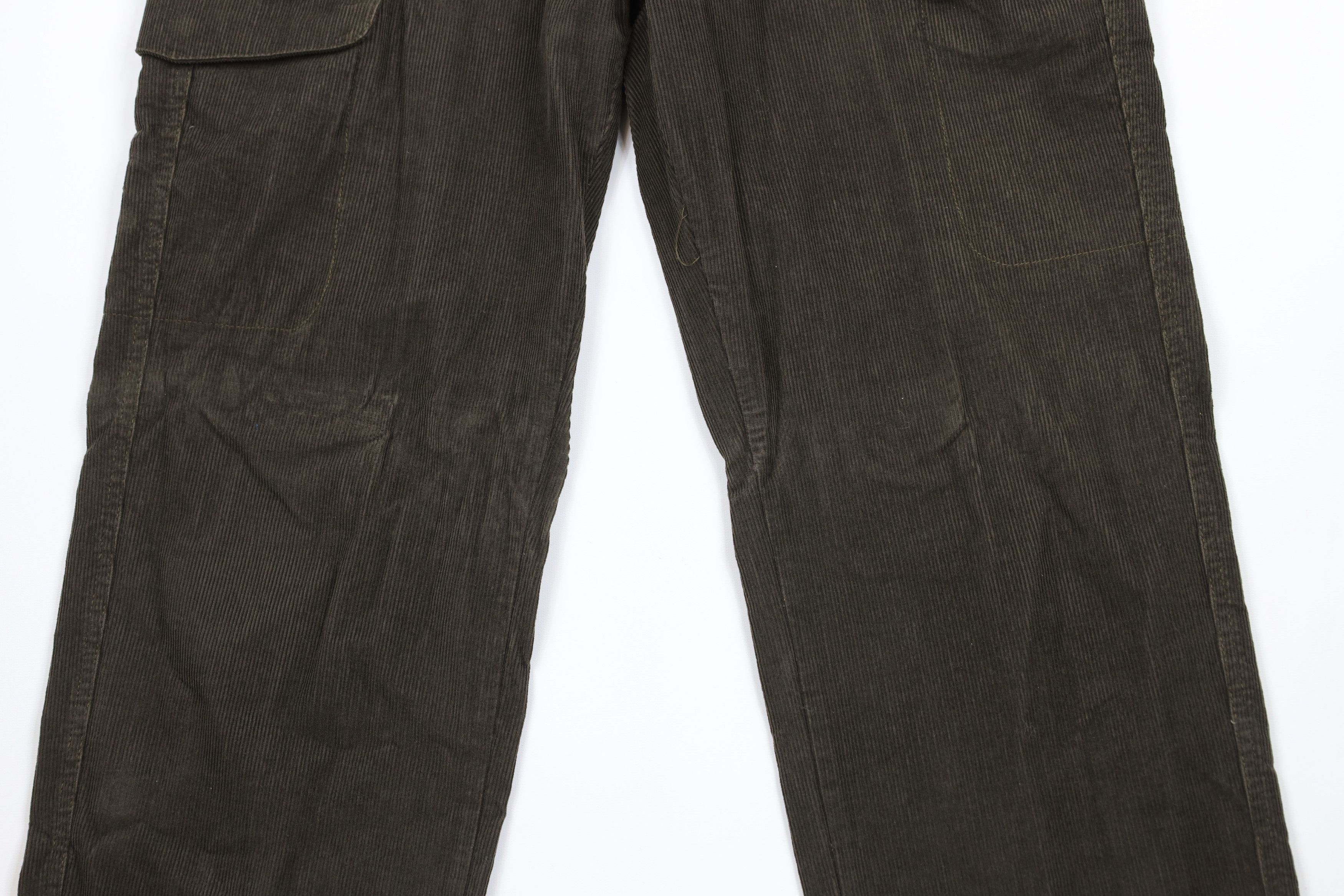 Ralph Lauren × Vintage Vintage 90s Chaps Ralph Lauren Wide Leg Corduroy Cargo Pants Size US 36 / EU 52 - 3 Thumbnail