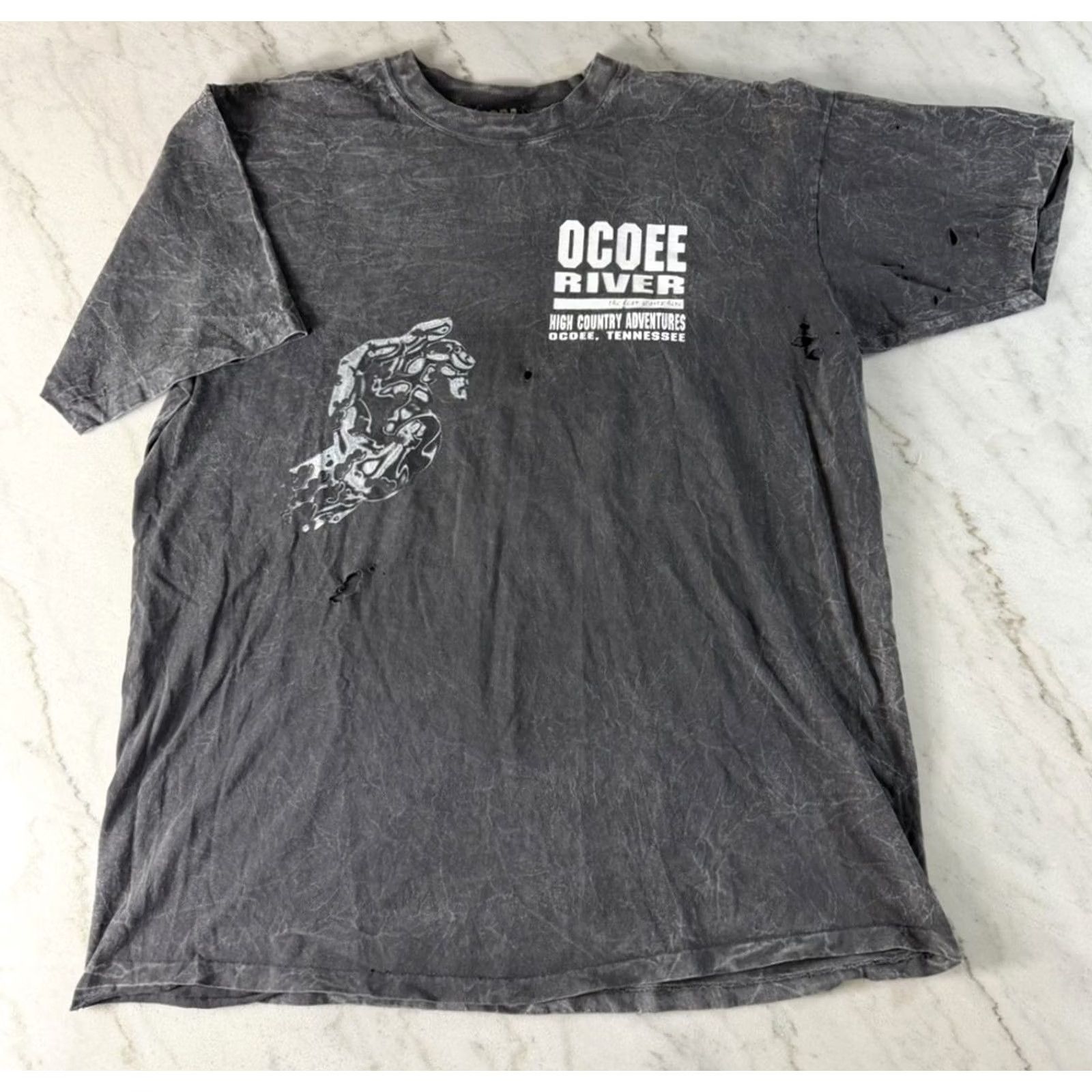 Vintage VINTAGE COPA 1996 OCOEE RIVER T-SHIRT XL BLACK WHITE WATER ADVENTURES TENNESSEE Mens Size US XL / EU 56 / 4 - 2 Thumbnail