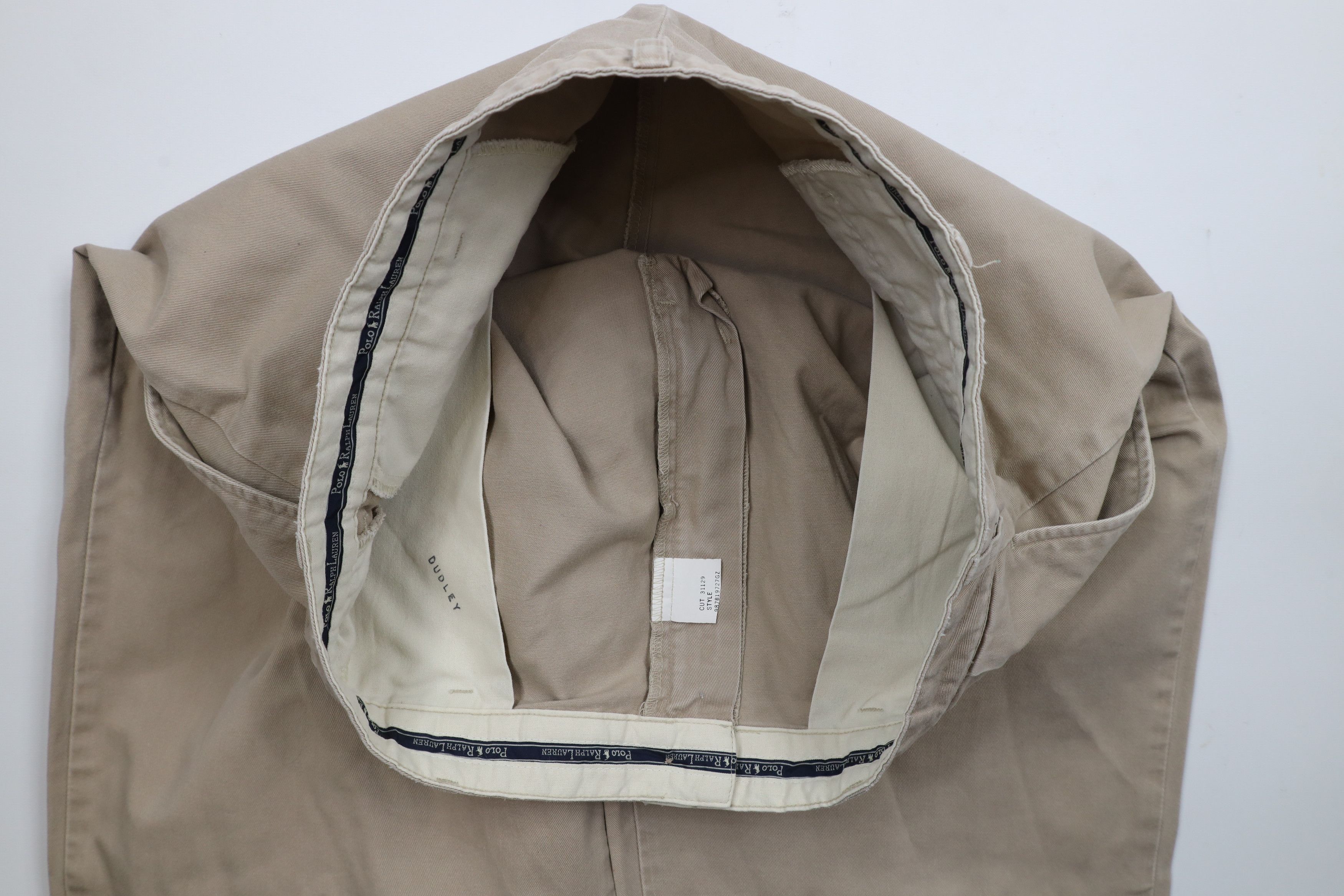 Ralph Lauren × Vintage Vintage 90s Ralph Lauren Chino Pants Beige Cotton USA Size US 36 / EU 52 - 7 Thumbnail