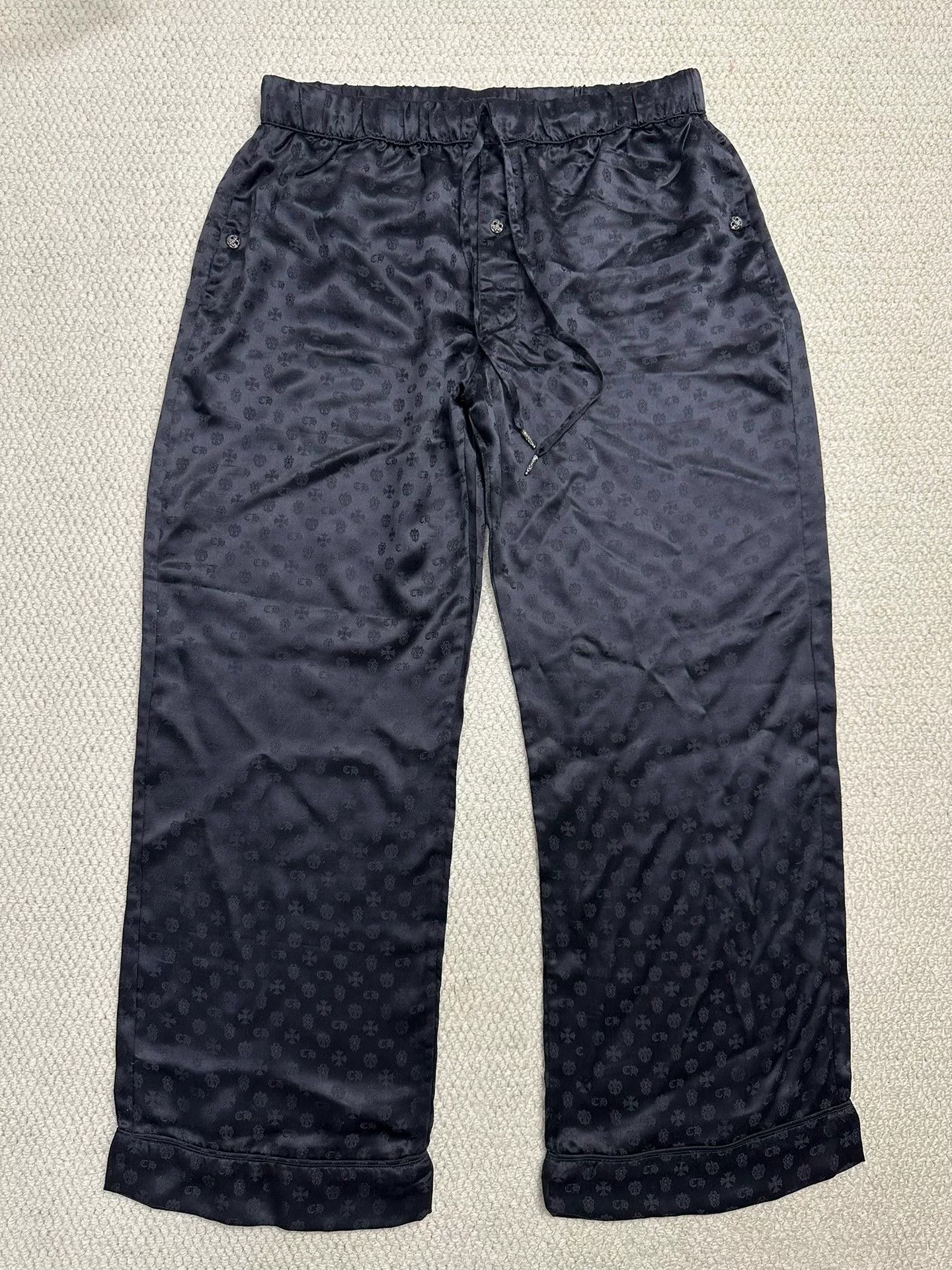 Chrome Hearts Chrome Hearts Black Silk Sleep Pants XL Size US 34 / EU 50 - 1 Thumbnail
