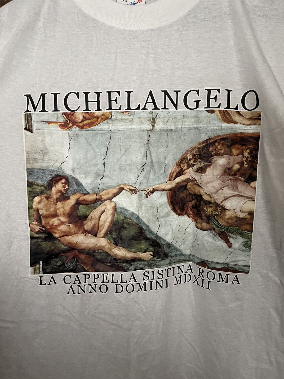 Vintage Michelangelo Vintage La Cappella Sistina Art T-Shirt Tee 90s Size US M / EU 48-50 / 2 - 6 Thumbnail