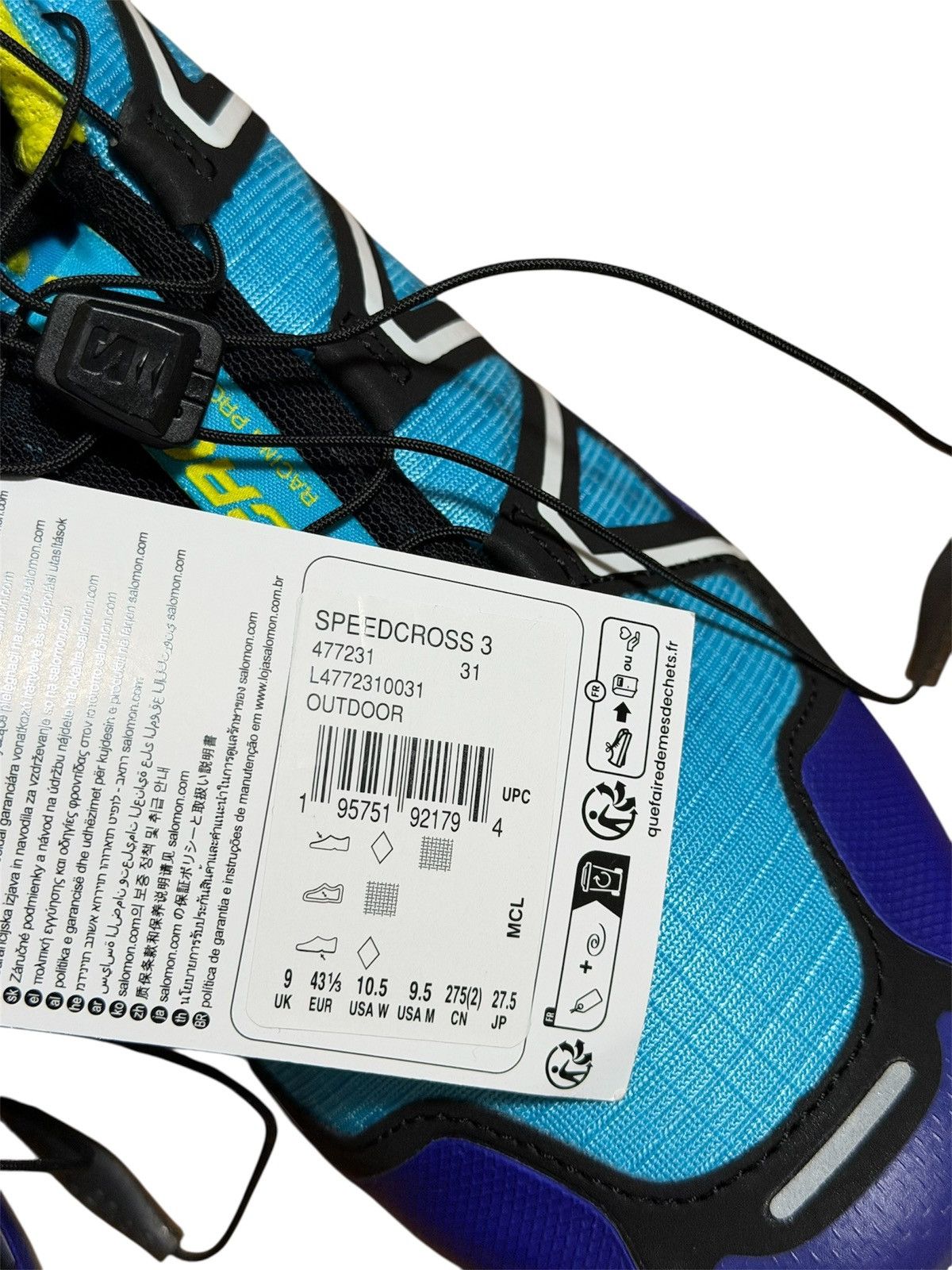 Salomon Salomon Speedcross 3 Liberty Aquarius White Runnung Trainers Size US 9.5 / EU 42-43 - 10 Thumbnail