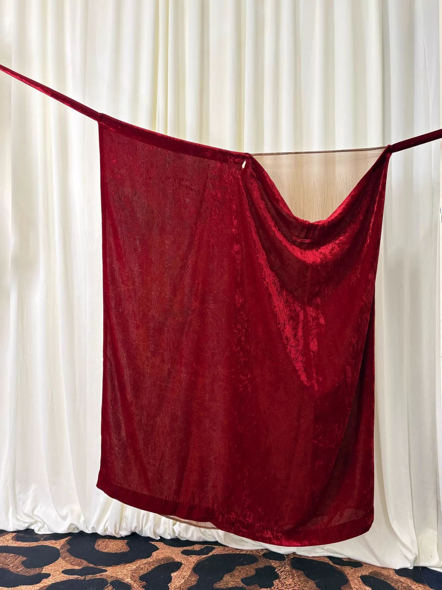 Jean Paul Gaultier Jean Paul Gaultier Vintage Red Velvet High Slit Wrap Skirt40 Size 27" / US 4 / IT 40 - 8 Thumbnail