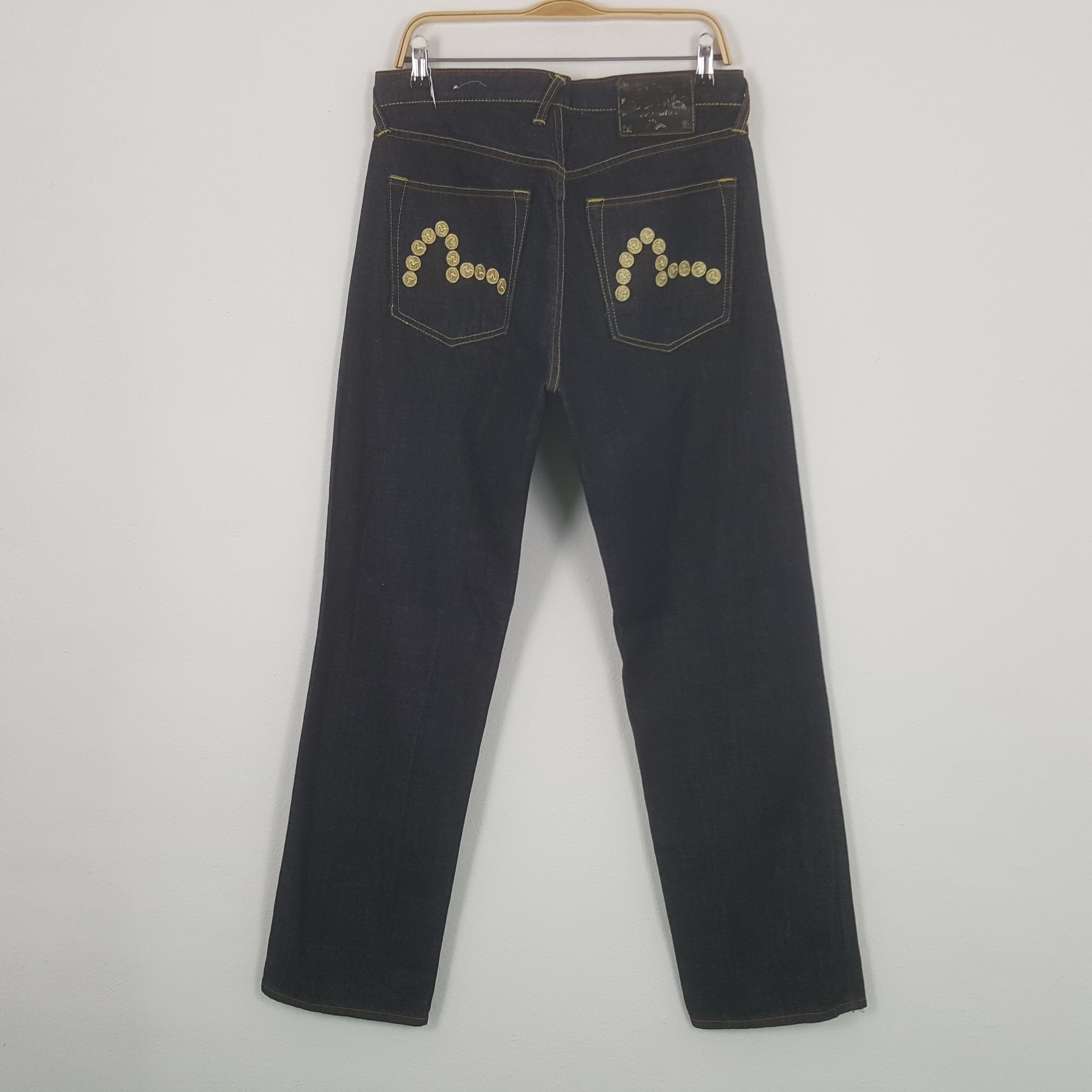 Evisu × Vintage Vintage Evisu Japan Custom Daicock Art Denim Jeans Size US 31 - 4 Thumbnail