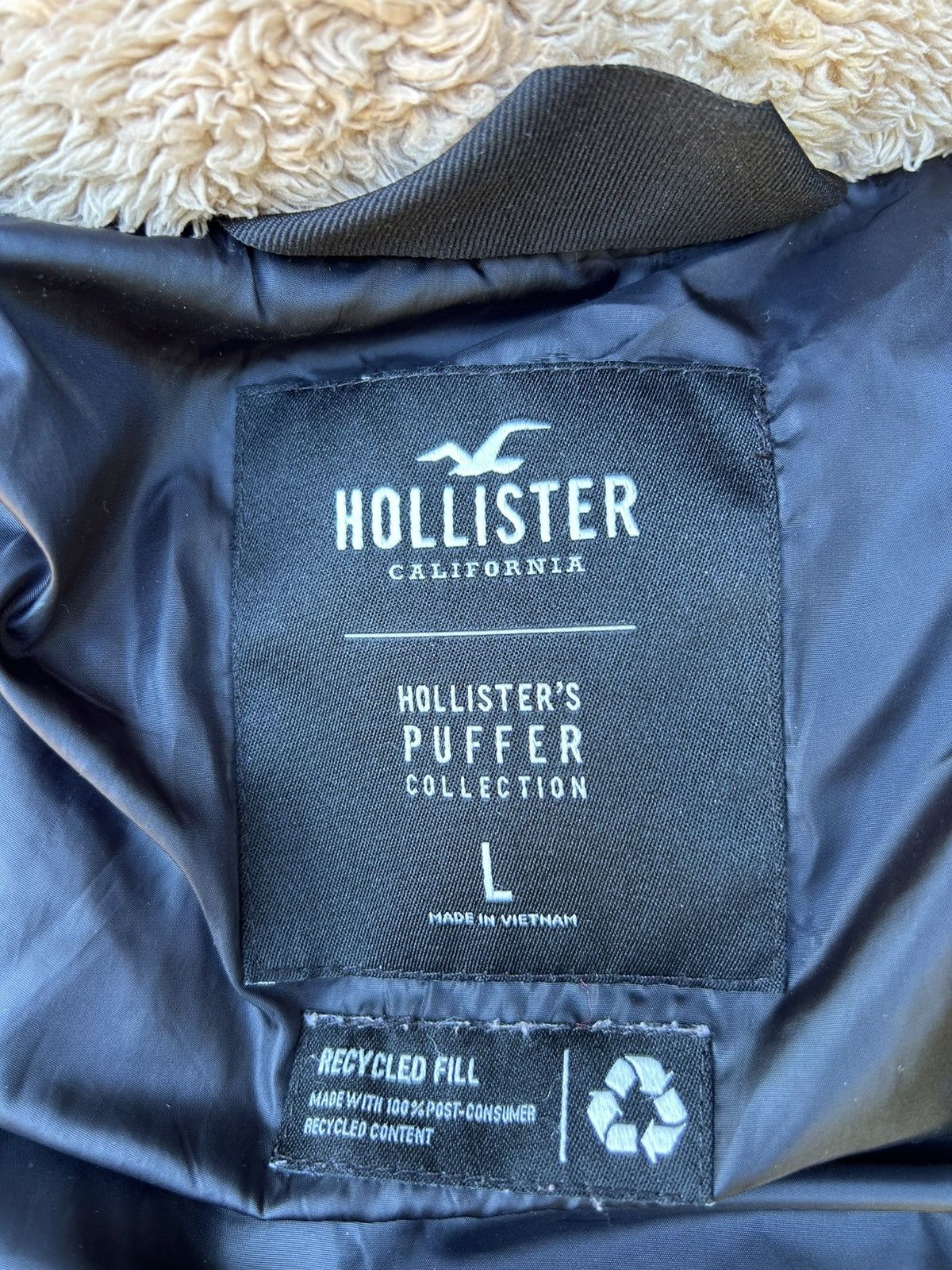 Hollister Hollister Mockneck Puffer Sherpa Cream Teddy Jacket Coat L Size L / US 10 / IT 46 - 4 Thumbnail