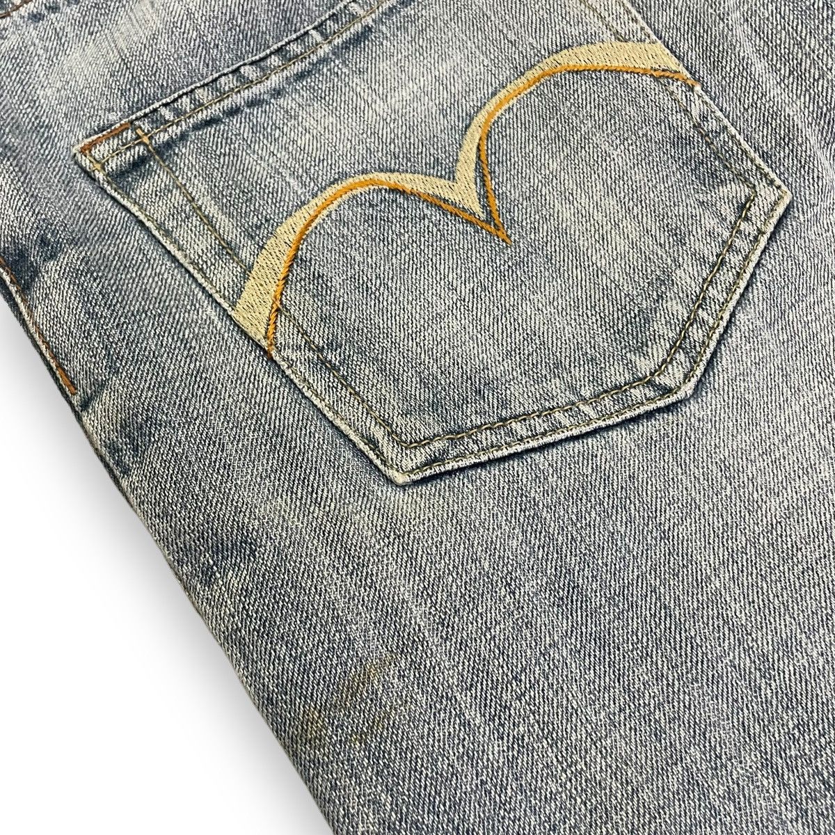Samurai Jeans 🇯🇵 ONIARI NIPPON SUKAJAN EMBROIDERED DRAGON WASHED DENIM Size US 28 / EU 44 - 14 Thumbnail