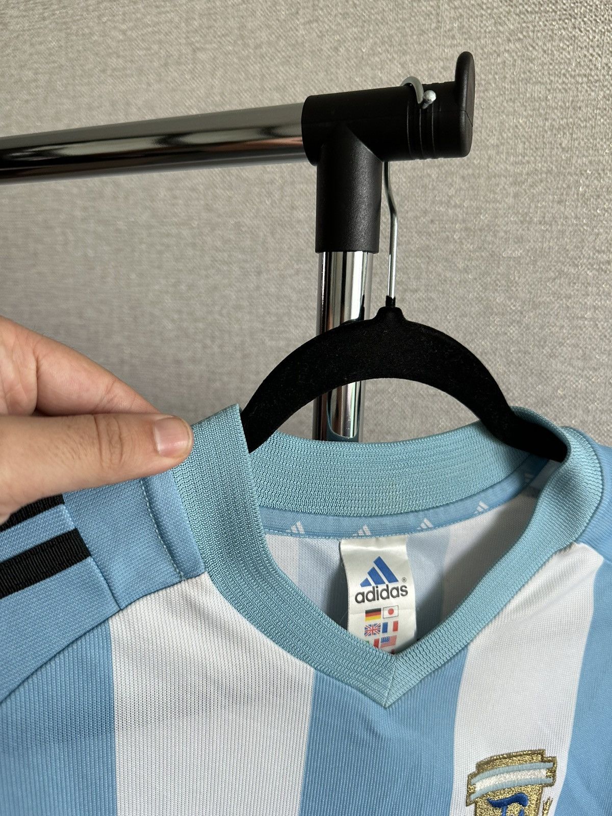 Adidas 2002 Adidas Argentina National Team Vintage Home Jersey Size US L / EU 52-54 / 3 - 12 Thumbnail