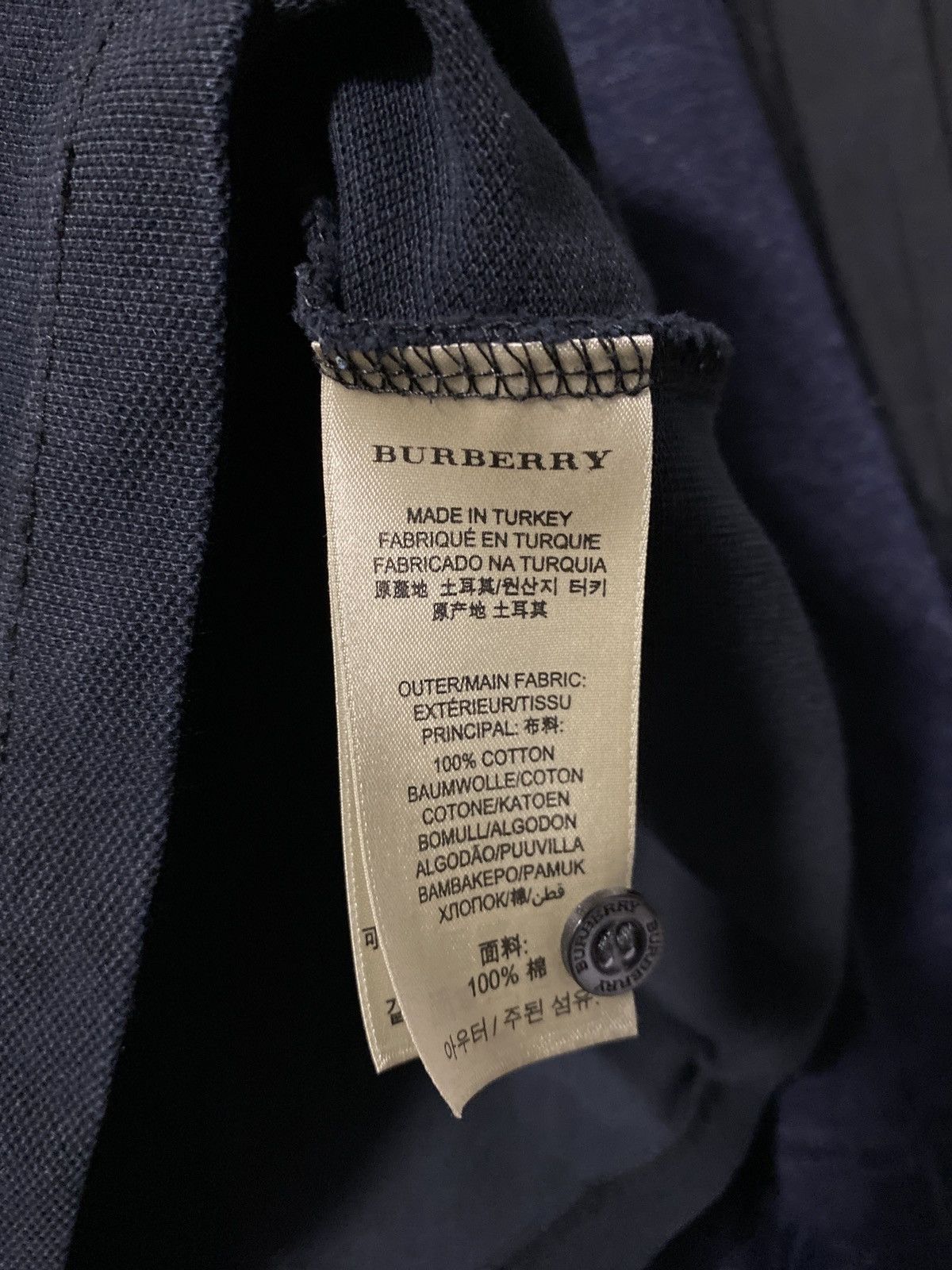 Burberry Vintage Black Burberry Men’s X-Small Polo Dress Shirt Size US XS / EU 42 / 0 - 3 Thumbnail