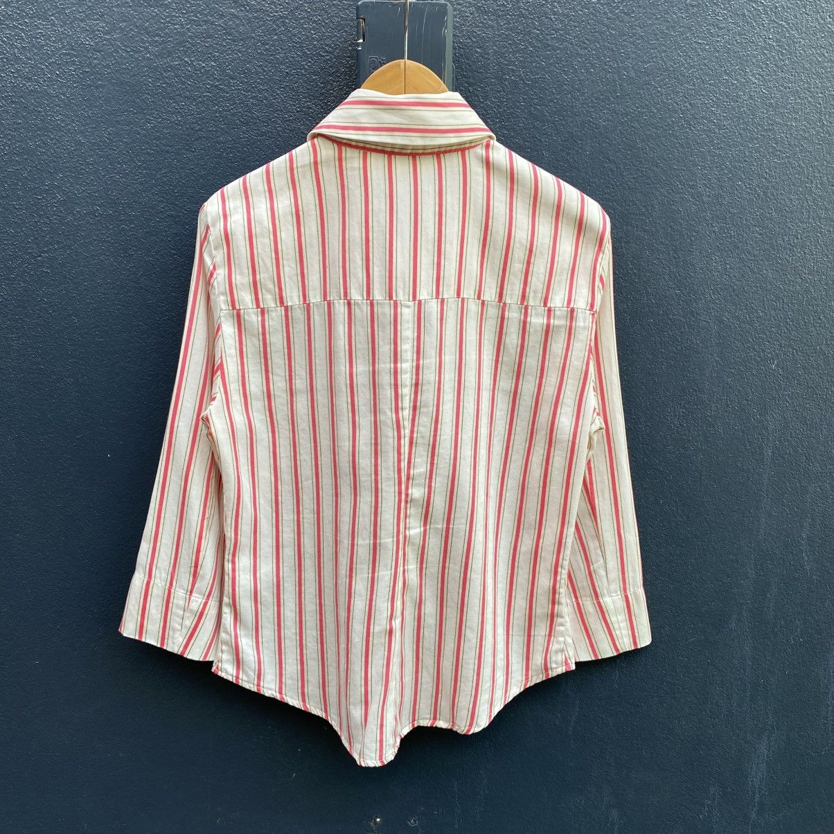 Diesel DIESEL White Striped Snap-Button Shirt Size S / US 4 / IT 40 - 2 Thumbnail