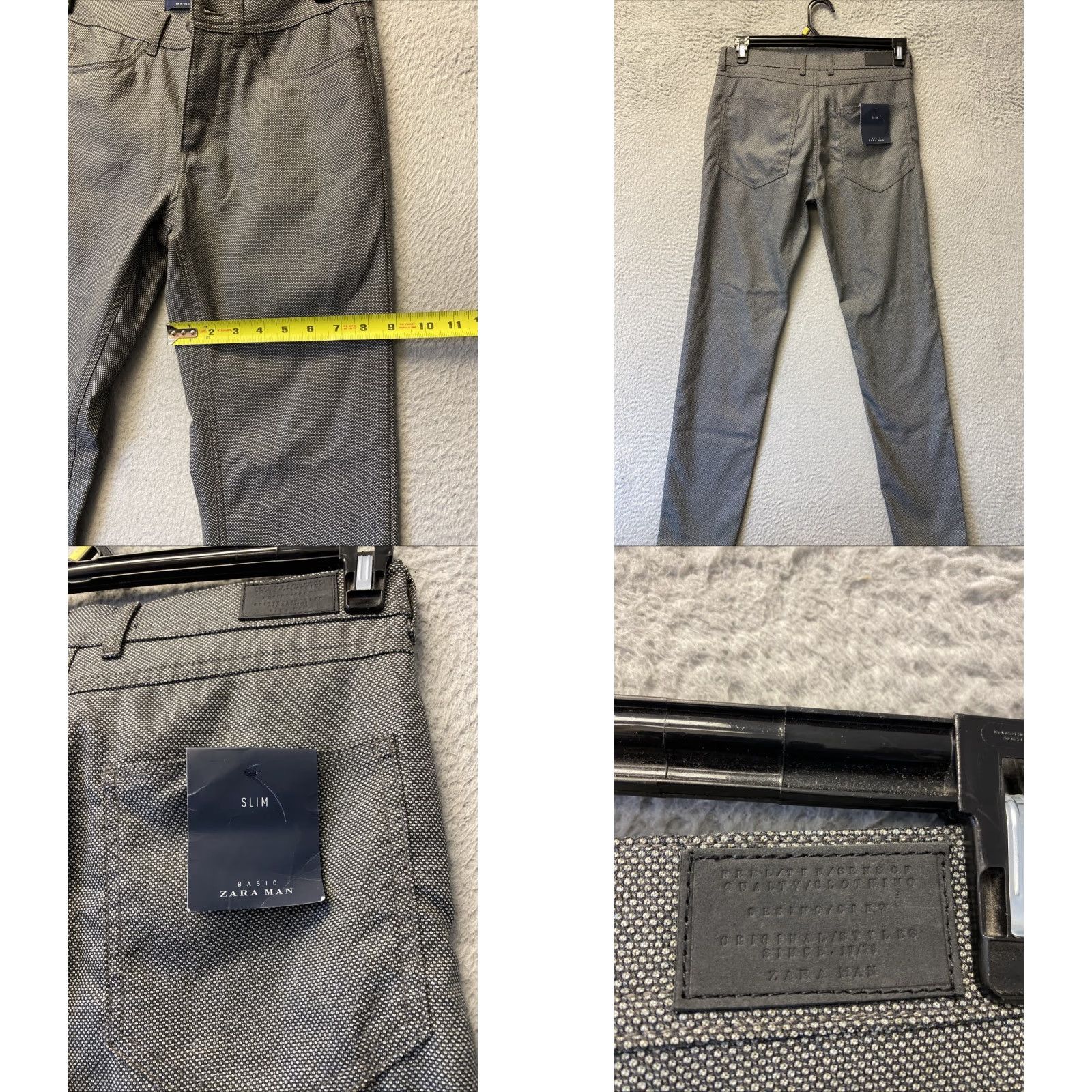 Zara Zara Pants Mens 29 Gray Slim Stretch Dress Casual Active NWT/143-31 Pant Size US 30 / EU 46 - 8 Thumbnail