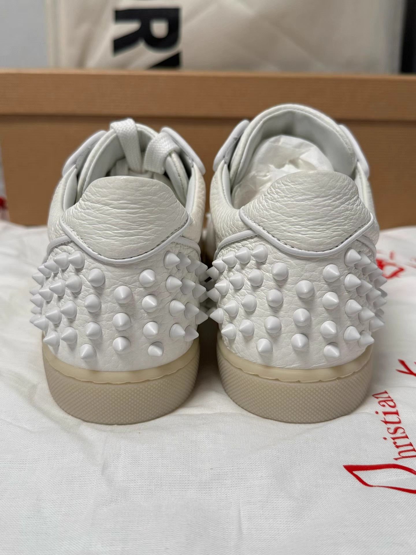 Christian Louboutin Christian Louboutin White Sneakers with Red Sole K6 Size US 6 / IT 36 - 4 Thumbnail