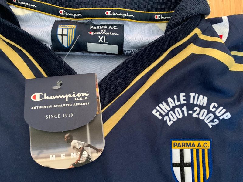 Champion 2001 Champion Parma Ac Shirt Tim Cup Away Vintage Football Size US XL / EU 56 / 4 - 3 Thumbnail