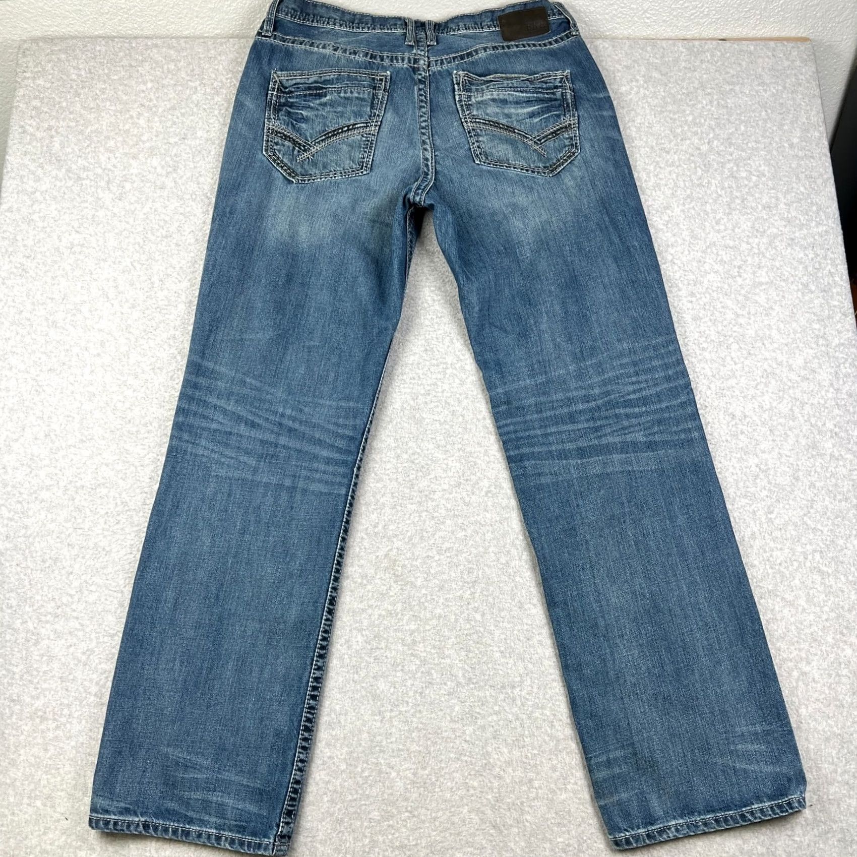 Vintage Buckle BKE Seth Straight Fit Jeans Men 36x35 36XL Blue Denim Pants Size US 36 / EU 52 - 2 Thumbnail