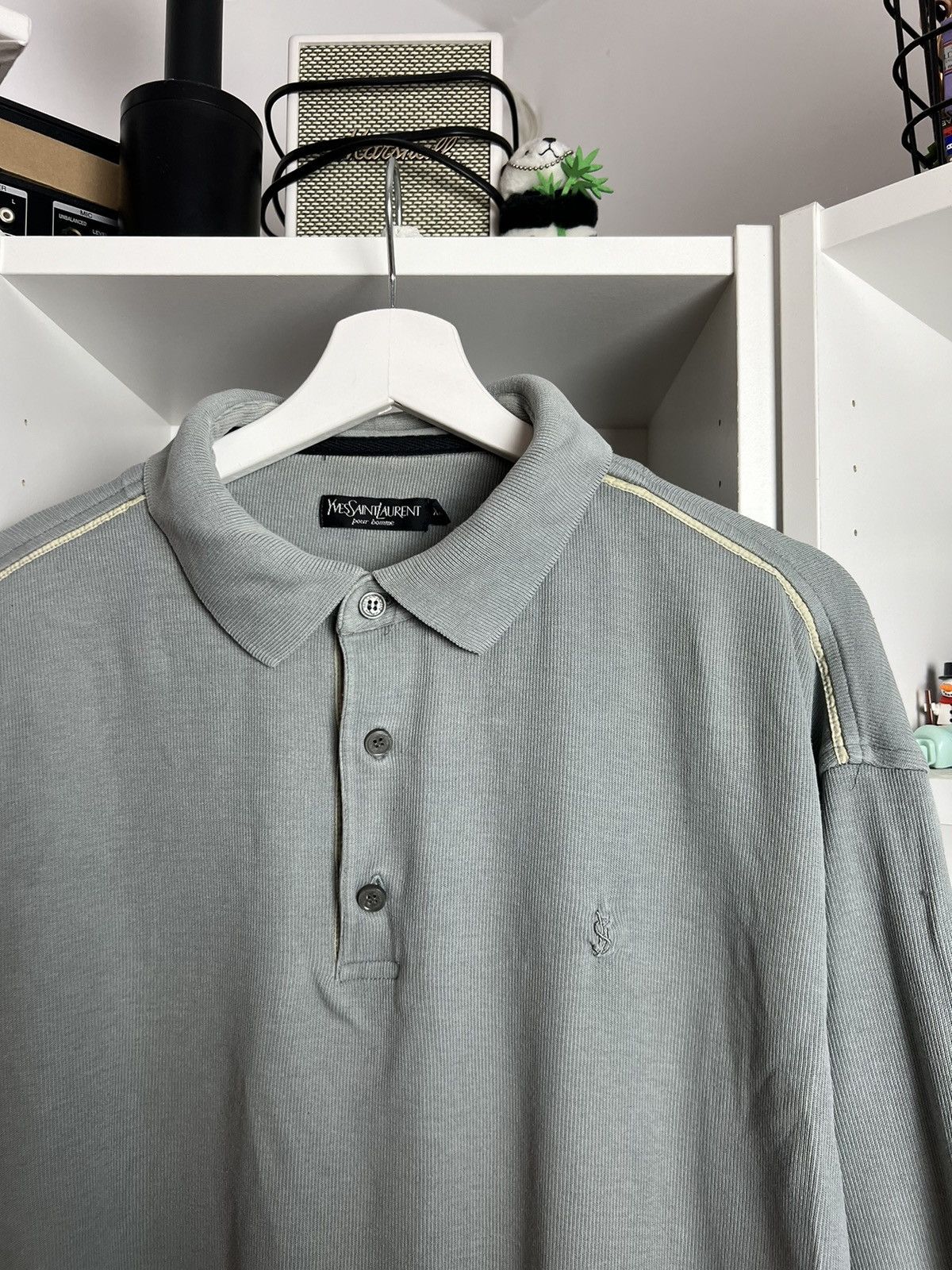 Designer × Vintage × Yves Saint Laurent Vintage 90s Yves Saint Laurent polo sweatshirt XXL designer Size US XXL / EU 58 / 5 - 3 Thumbnail