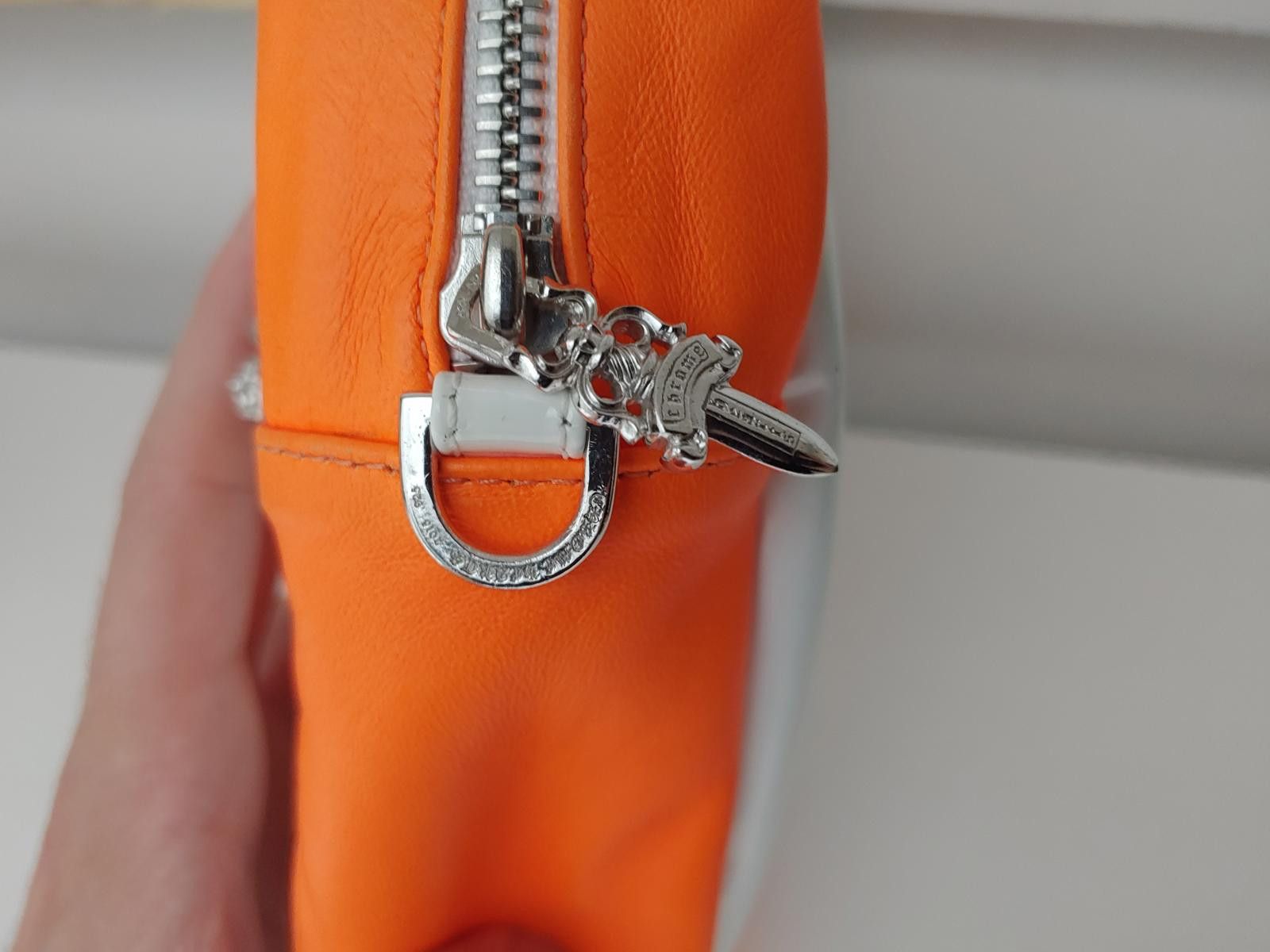 Chrome Hearts Chrome Hearts Patent Leather Cross Patch Bag in Orange/White Size ONE SIZE - 7 Thumbnail