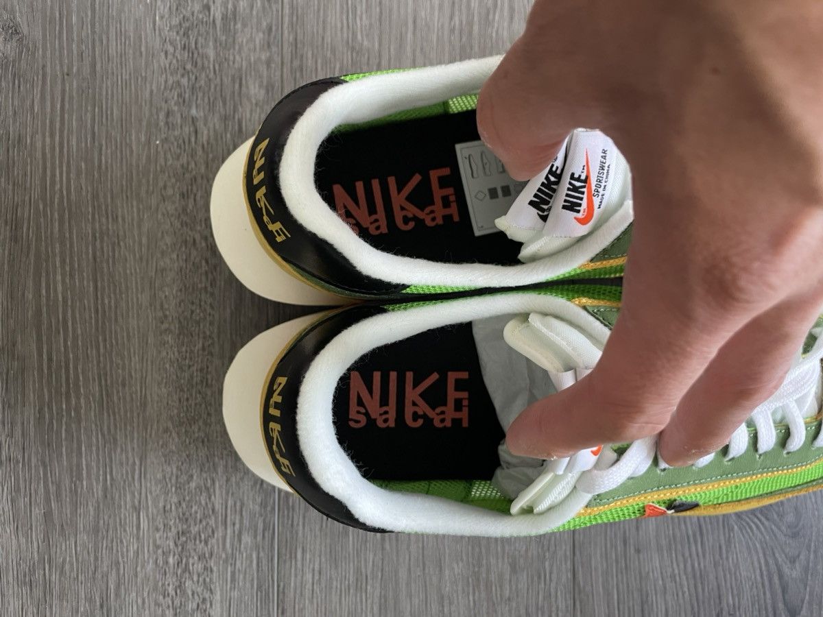 Nike × Sacai LD Waffle Green Gusto Size US 12 / EU 45 - 6 Thumbnail