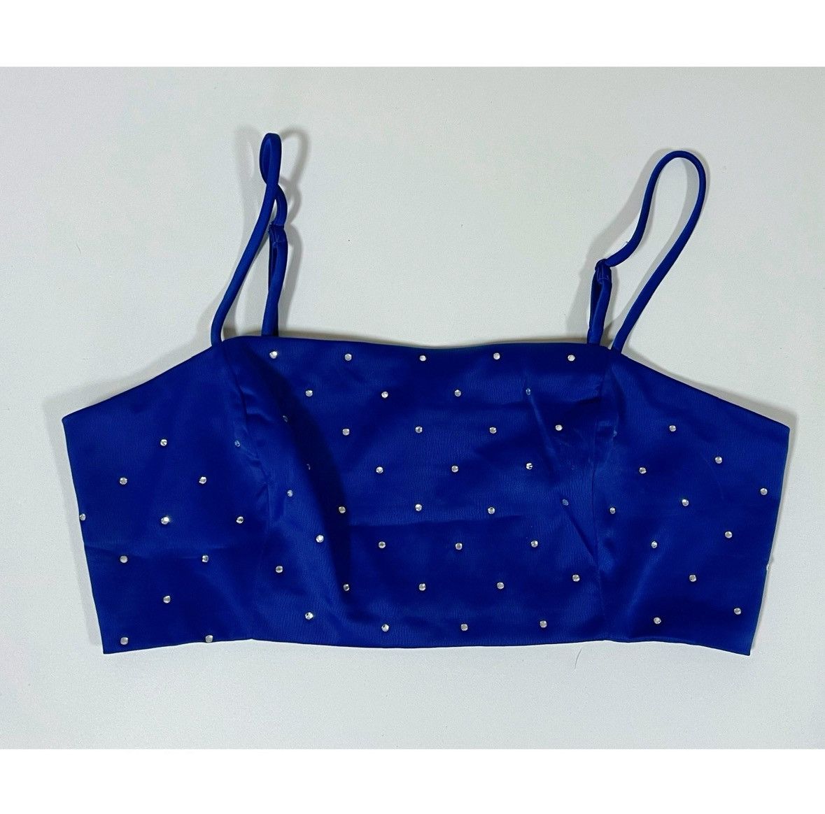 House of Harlow House of Harlow Blue Satin Diamond Top Shirt Blouse Size S 💎 Size S / US 4 / IT 40 - 2 Thumbnail