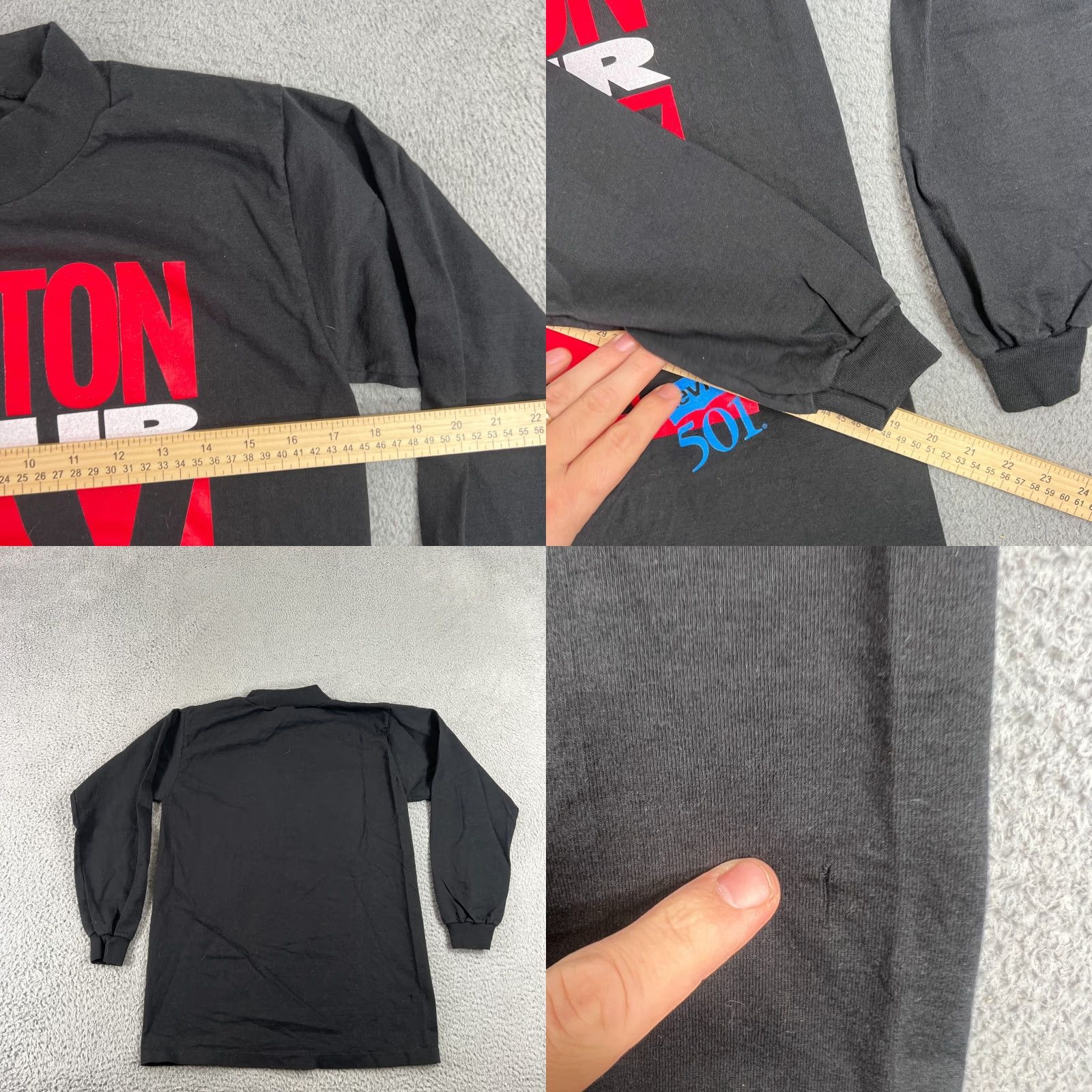 Levi's VINTAGE Levi's 501 Button Your Fly Shirt Medium Long Sleeve Black Shirt Mens 90s Classic Cotton Size US M / EU 48-50 / 2 - 8 Thumbnail