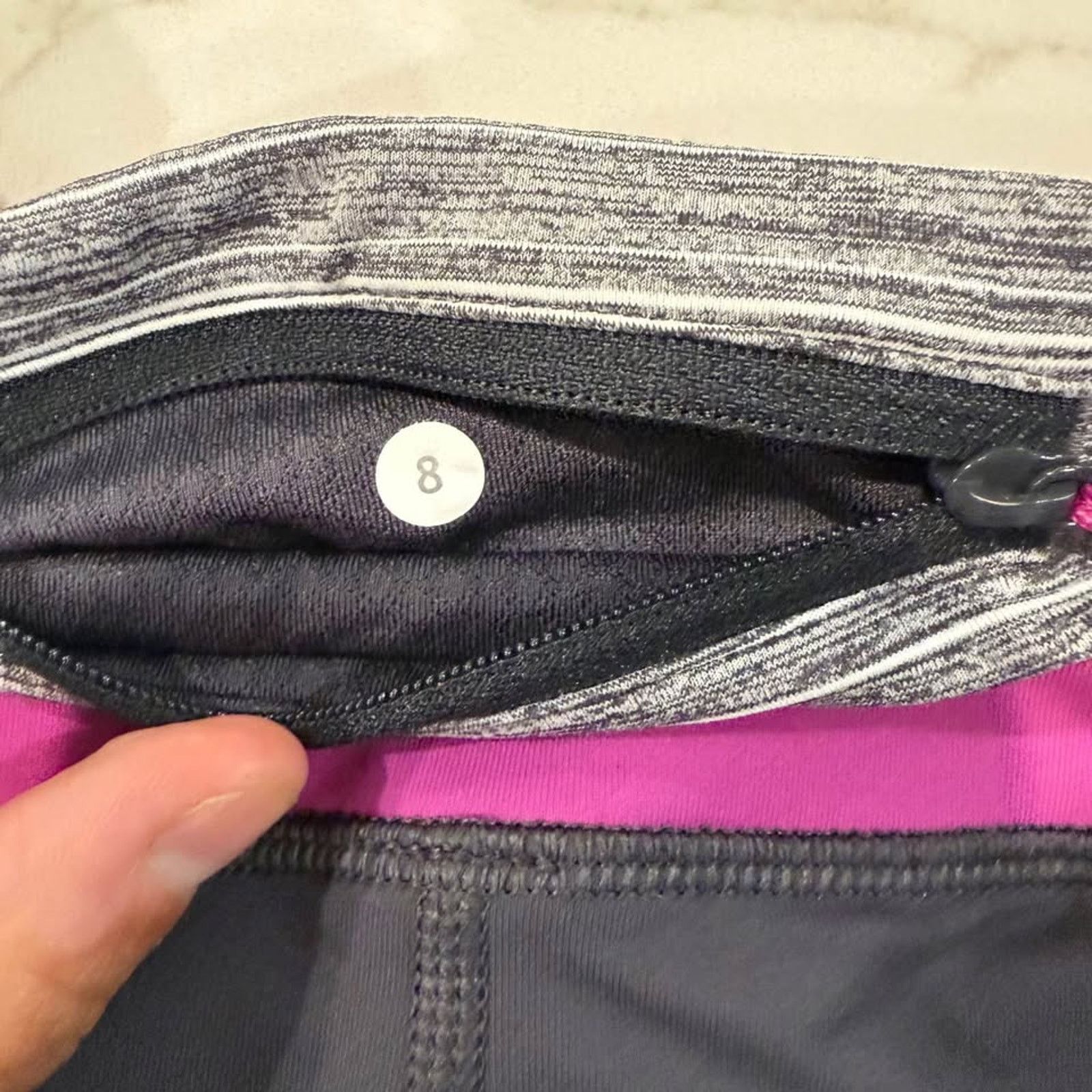 Lululemon Lululemon Run Inspire Crop II Leggings Women's 8 Gray/Purple Size 30" / US 8 / IT 44 - 10 Thumbnail