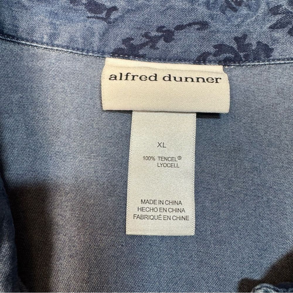 Other Alfred Dunner Button Front Drawstring Sleeve Denim Floral S Size XL / US 12-14 / IT 48-50 - 7 Thumbnail
