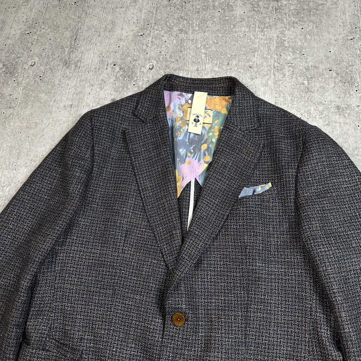 Savile Row Savile Row by Club of Gents Slim Fit Wool Linen Sport Blazer Size 50R - 4 Thumbnail
