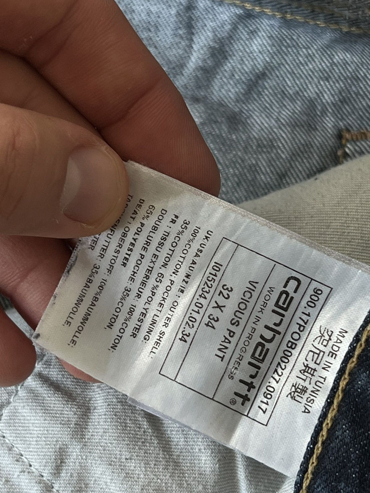 Carhartt Wip Carhartt WIP Blue Denim Selvage Vicious Pant Jeans Size US 32 / EU 48 - 21 Thumbnail