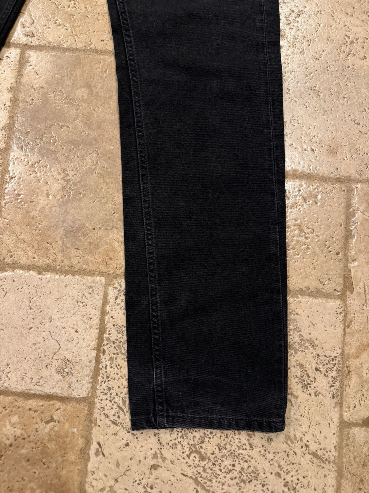 Saint Laurent Paris Saint Laurent x Anthony Vaccarello D38 Black Denim Jean Size US 33 - 2 Thumbnail