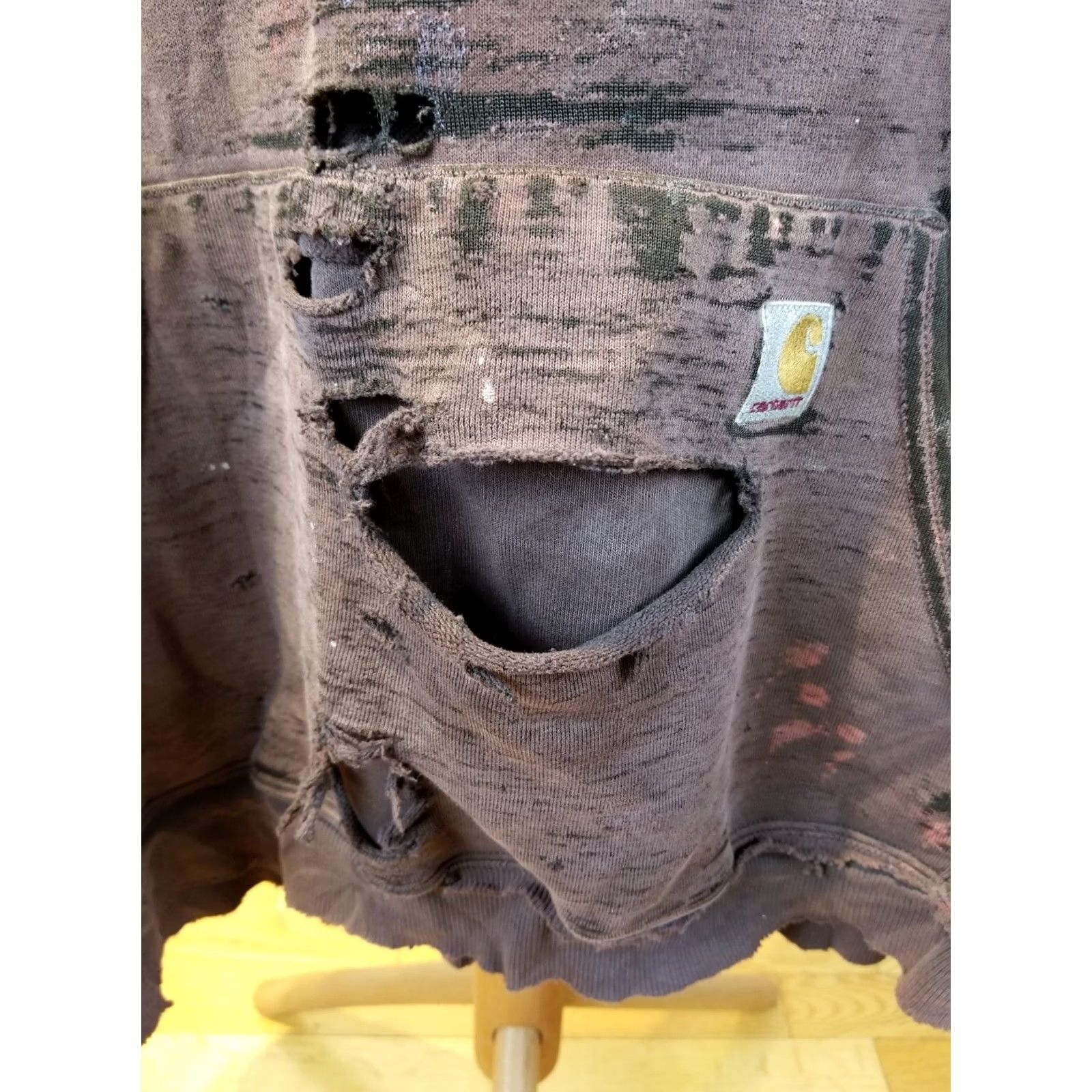 Carhartt VINTAGE Carhartt HOODIE Sweatshirt SZ XLARGE Brown Pullover Mens 26 INCH Top to Bottom 24/28/22/26 Inches Size US XL / EU 56 / 4 - 4 Thumbnail