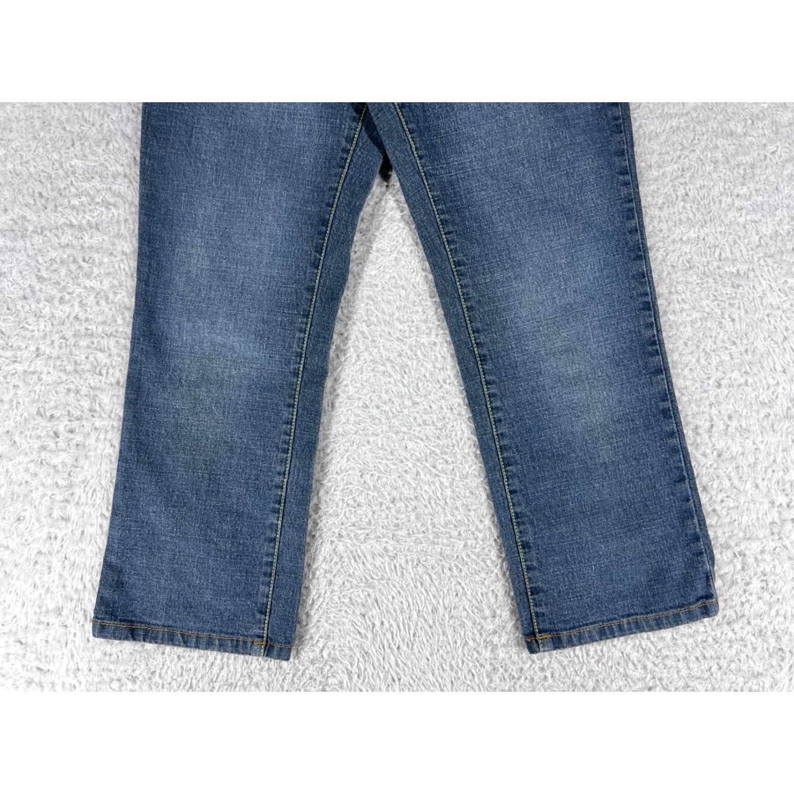 Denime Zana Di Jeans Womens 3 Blue Denim Medium Wash Crop Straight Stretch Size 26" / US 2 / IT 38 - 7 Thumbnail