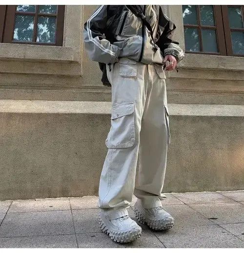 Japanese Brand × Jean Cargo Pants Black- Korean Streetwear Style Pants Size US 32 / EU 48 - 1 Thumbnail