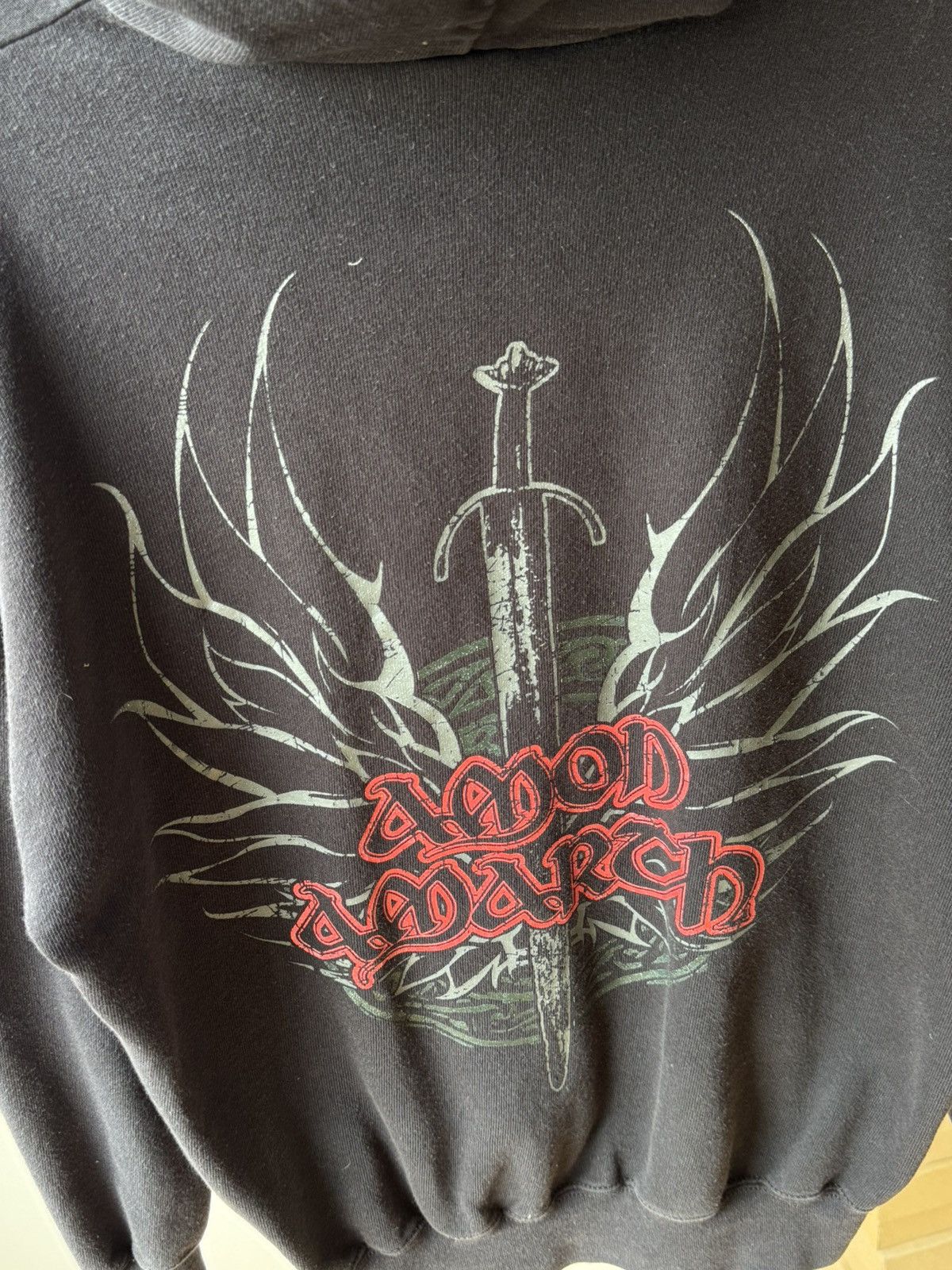 Vintage Vintage Y2K AMON AMARTH Black Metal Oversize Hoodie Size US L / EU 52-54 / 3 - 3 Thumbnail
