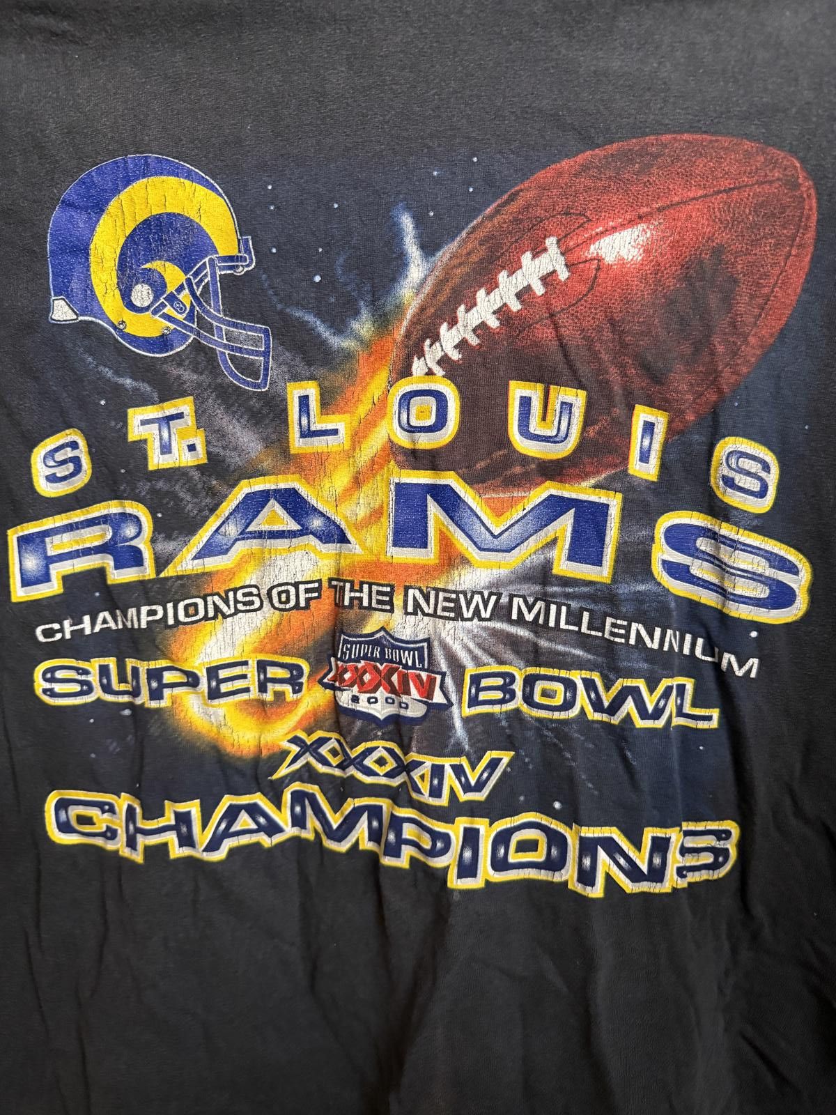 Designer VTG St Louis Rams T-shirt Super Bowl Champs 2000 Tee XL Size US XL / EU 56 / 4 - 3 Thumbnail
