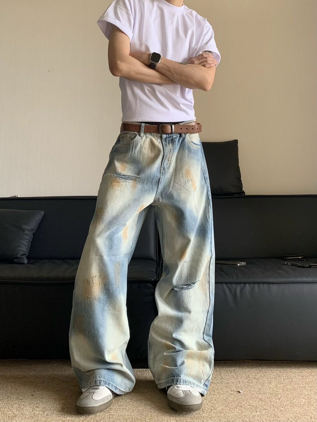 Designer × Vintage Retro punk pants Size US 34 / EU 50 - 4 Thumbnail