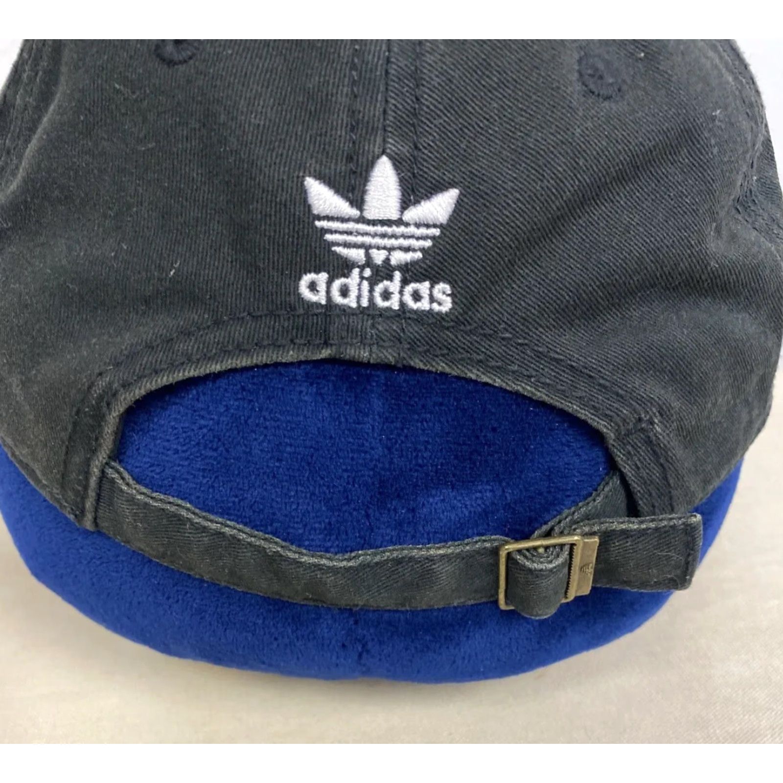 Adidas ADIDAS Hat Baseball Cap Strap Back Black Trefoil Spell Out Logo Casual Mens Adjustable /426 Size ONE SIZE - 4 Thumbnail