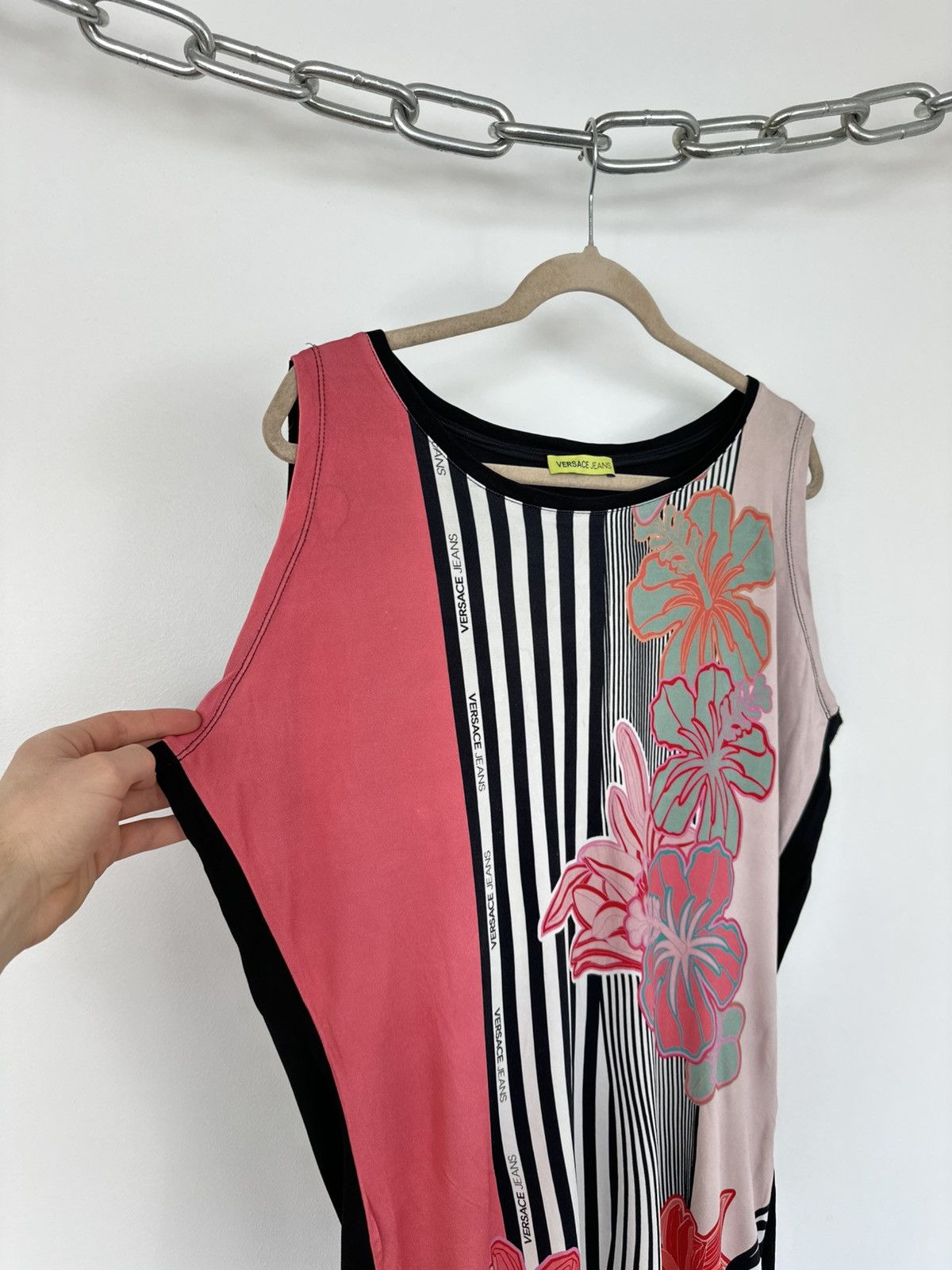 Versace Vintage Versace Designer Luxury Archival Y2K Floral Dress Size XL / US 12-14 / IT 48-50 - 5 Thumbnail